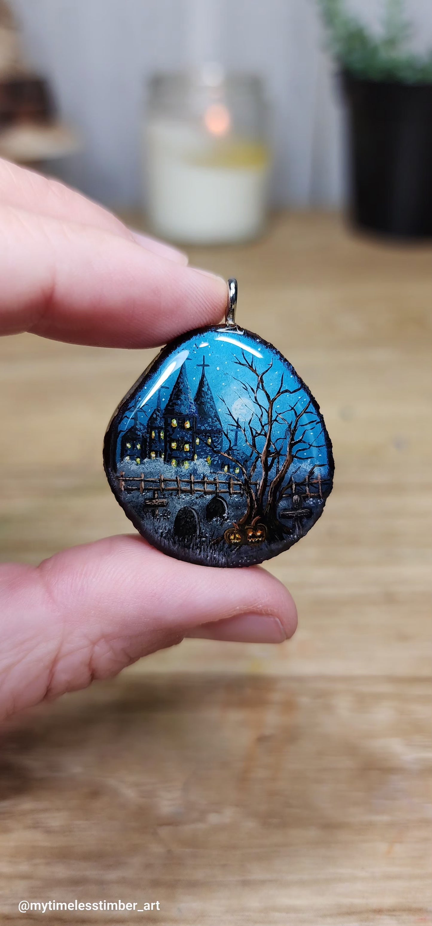 "Haunted Castle Under the Full Moon"