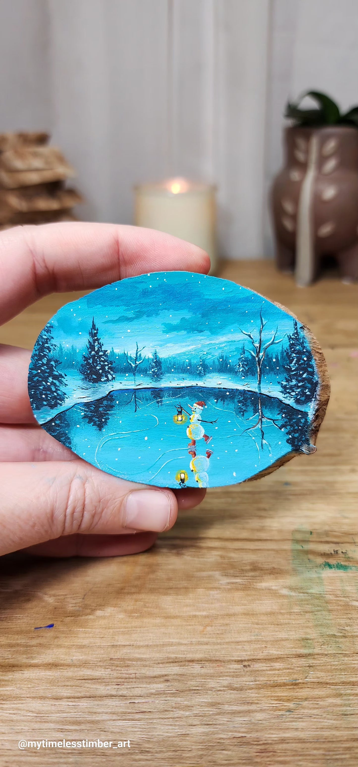 "Ice Skating at Twilight"
