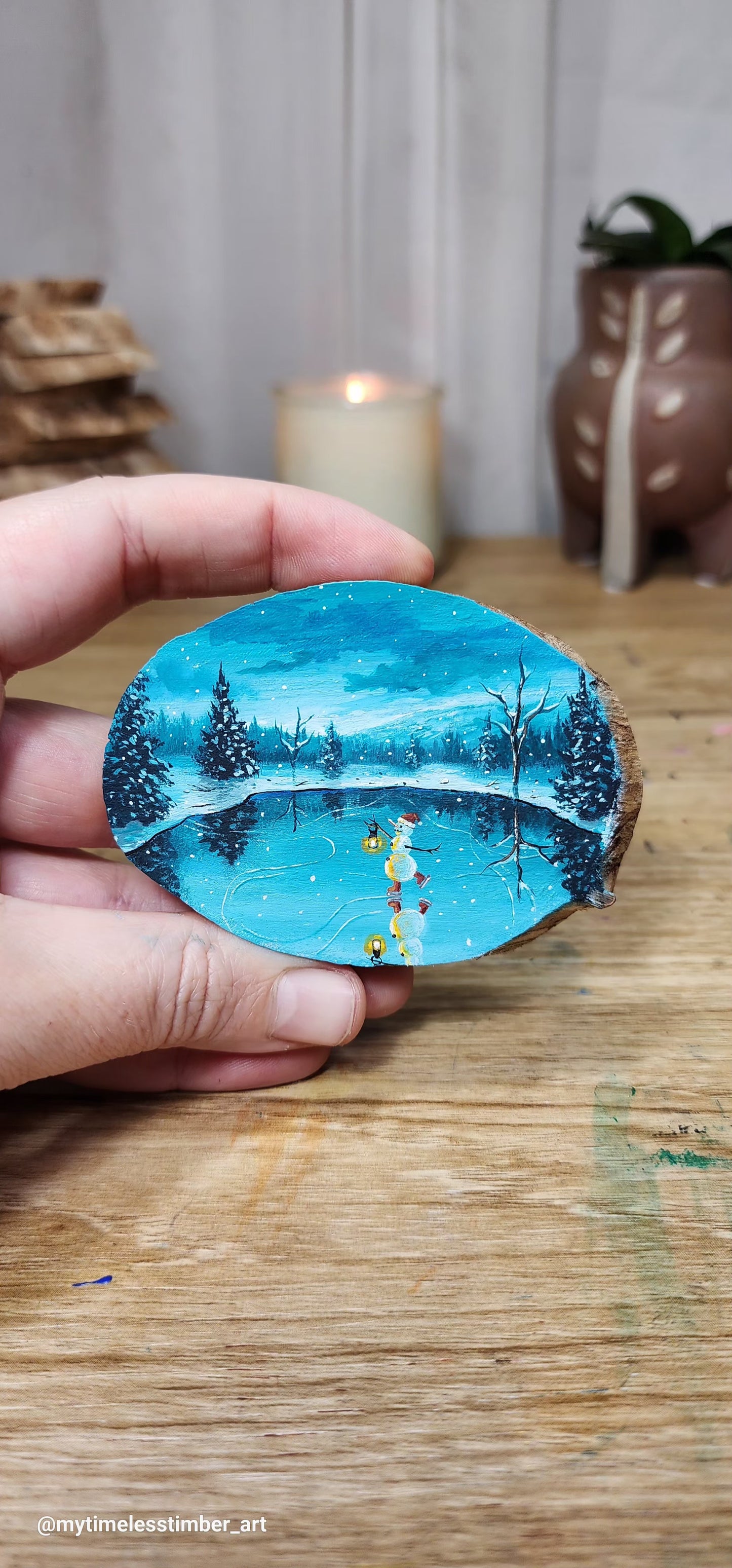 "Ice Skating at Twilight"