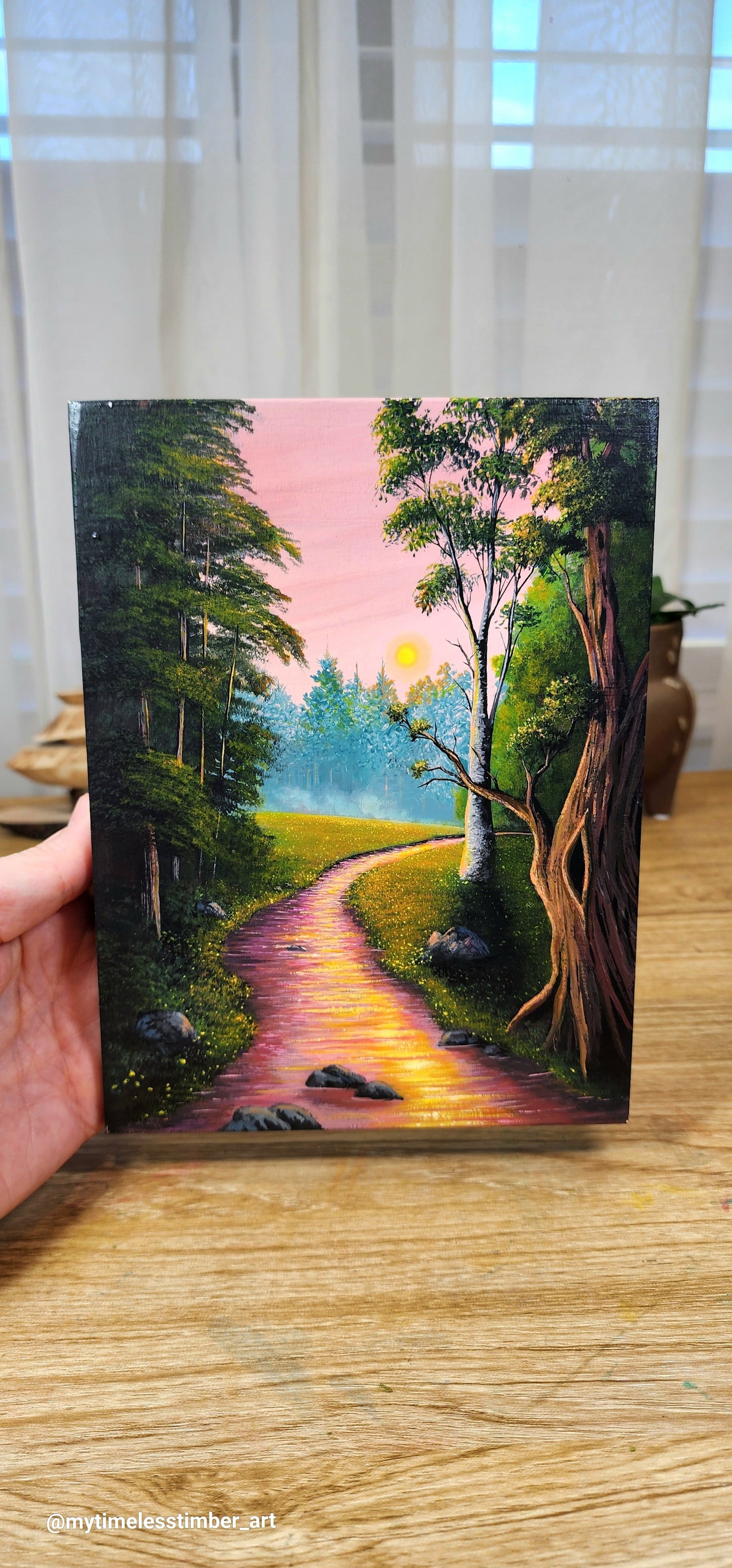 "River Flows Under the Pink Skies"