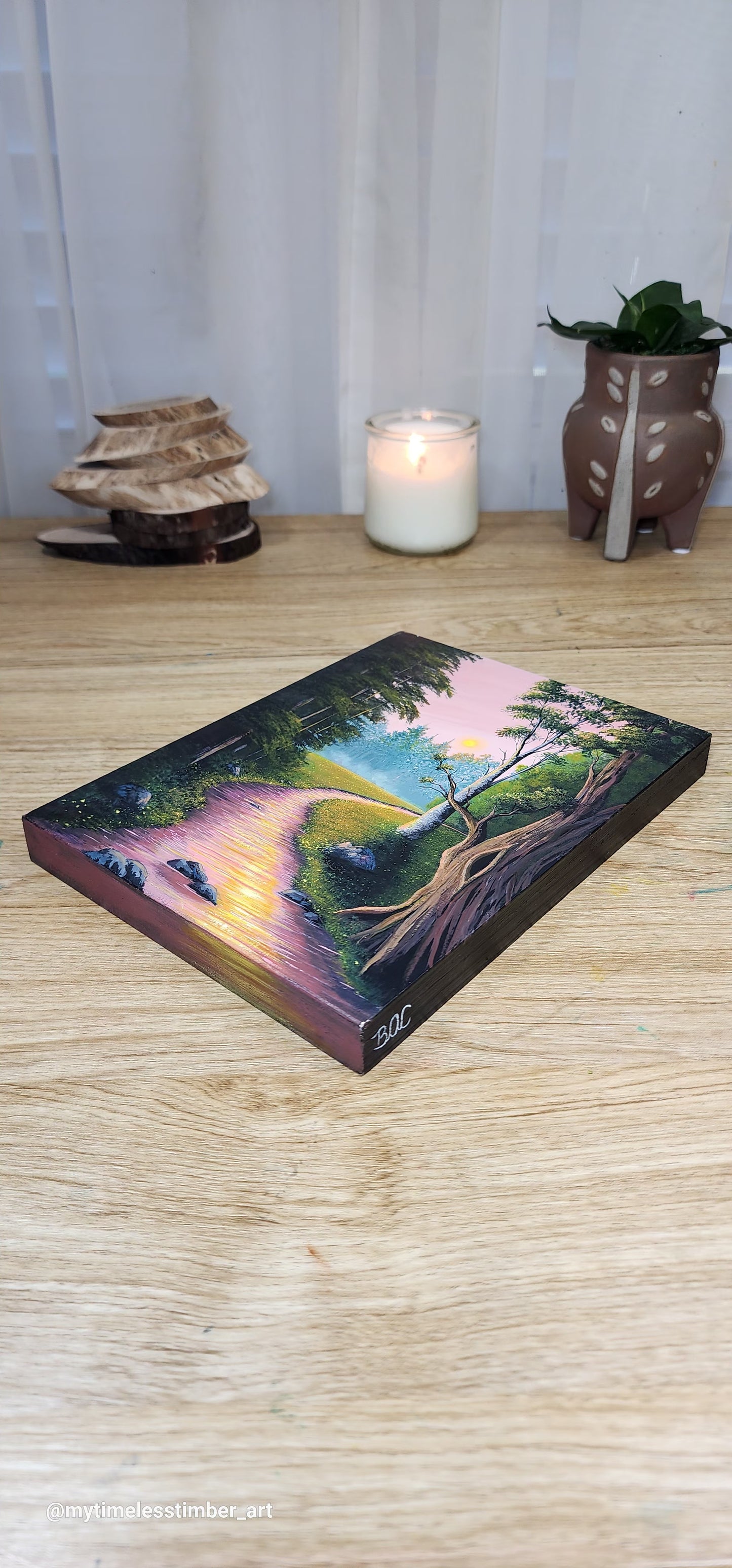 "River Flows Under the Pink Skies"