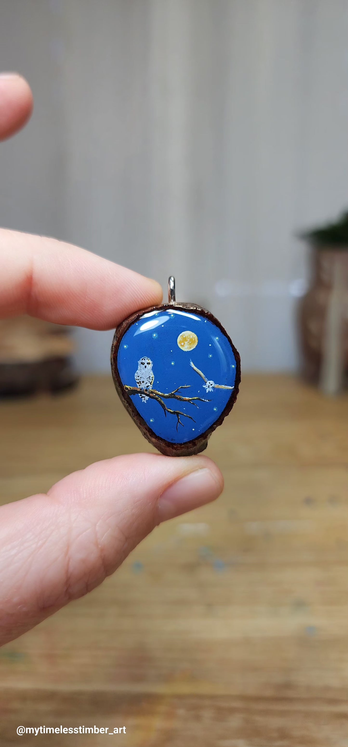 "Owls Meet Under the Full Moon"