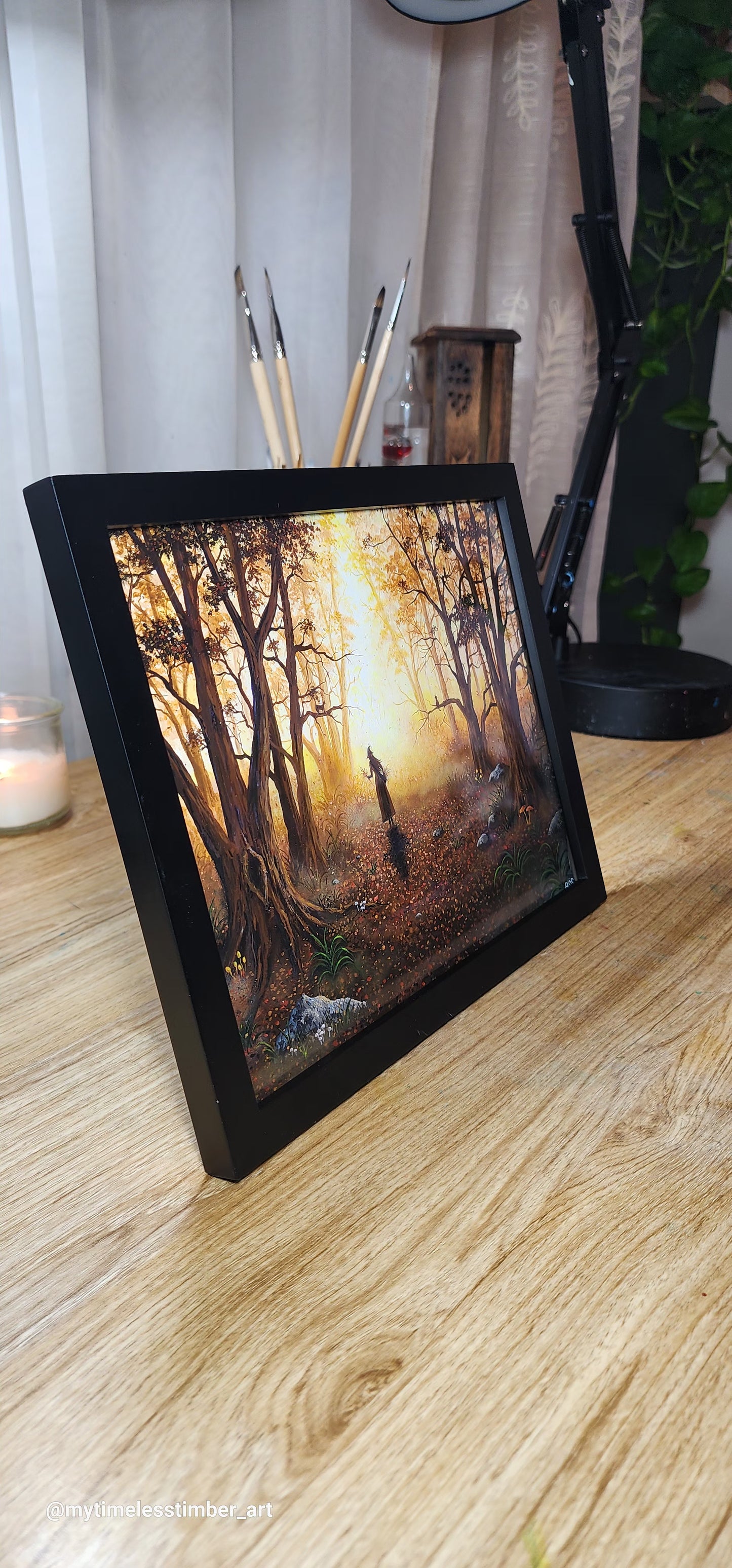 "Gathering Herbs in the Morning Glow"