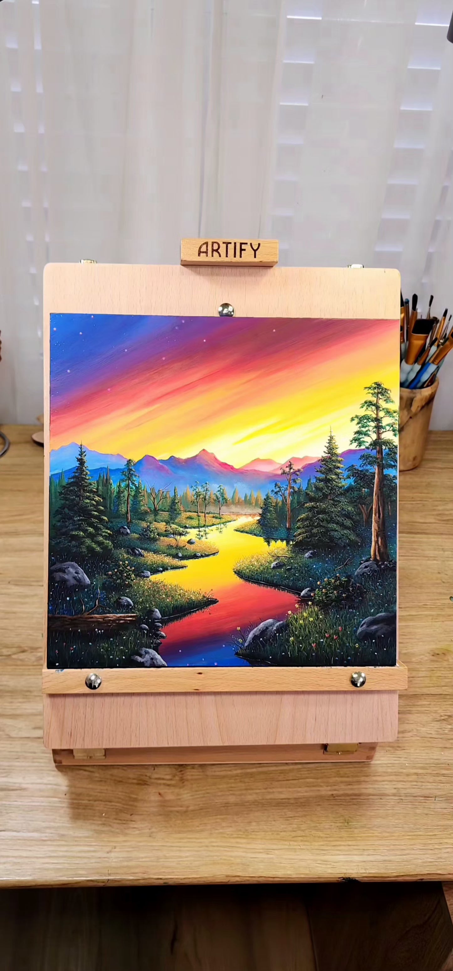 "Colorful Glow Over the Mountains"