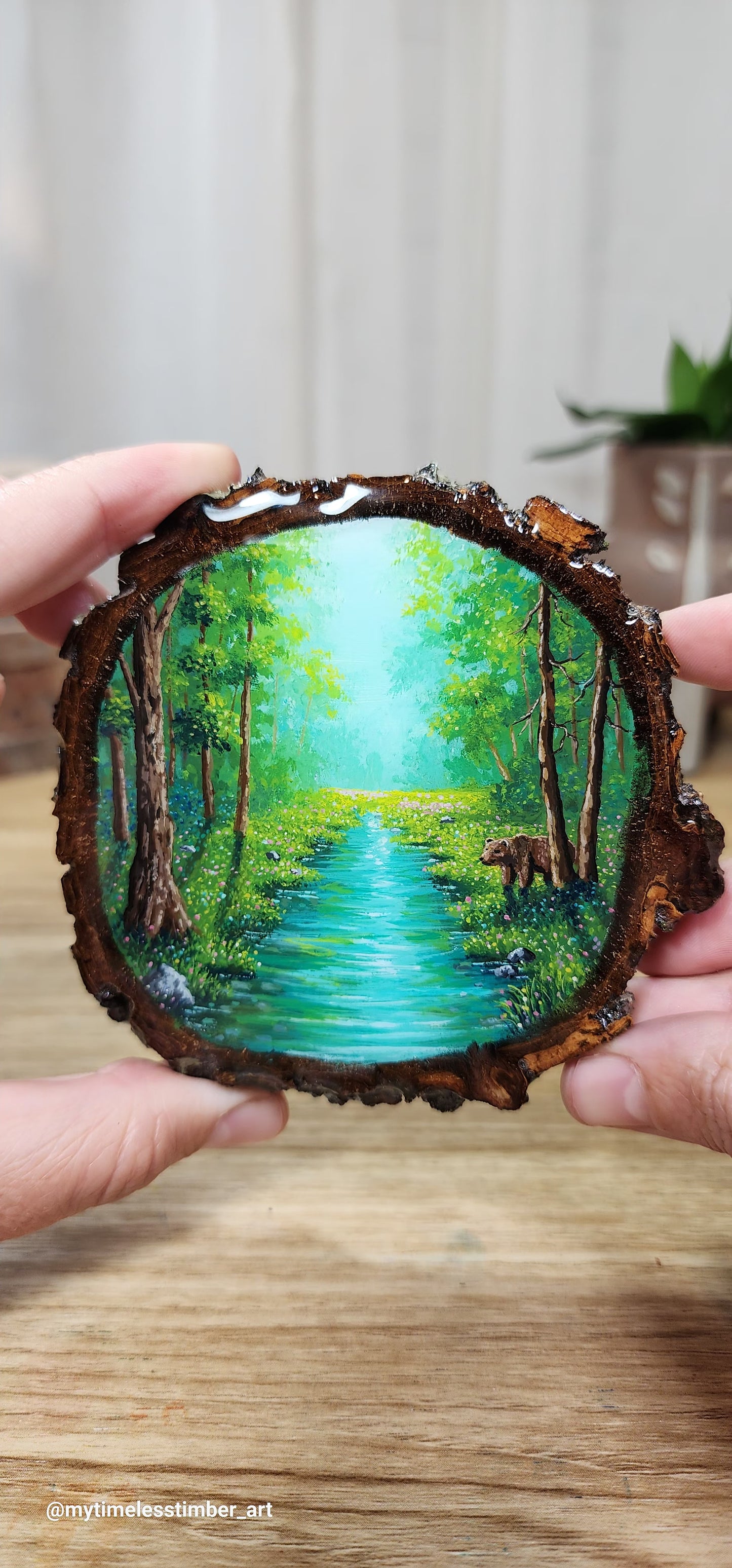 "Bear Roams by the Stream"
