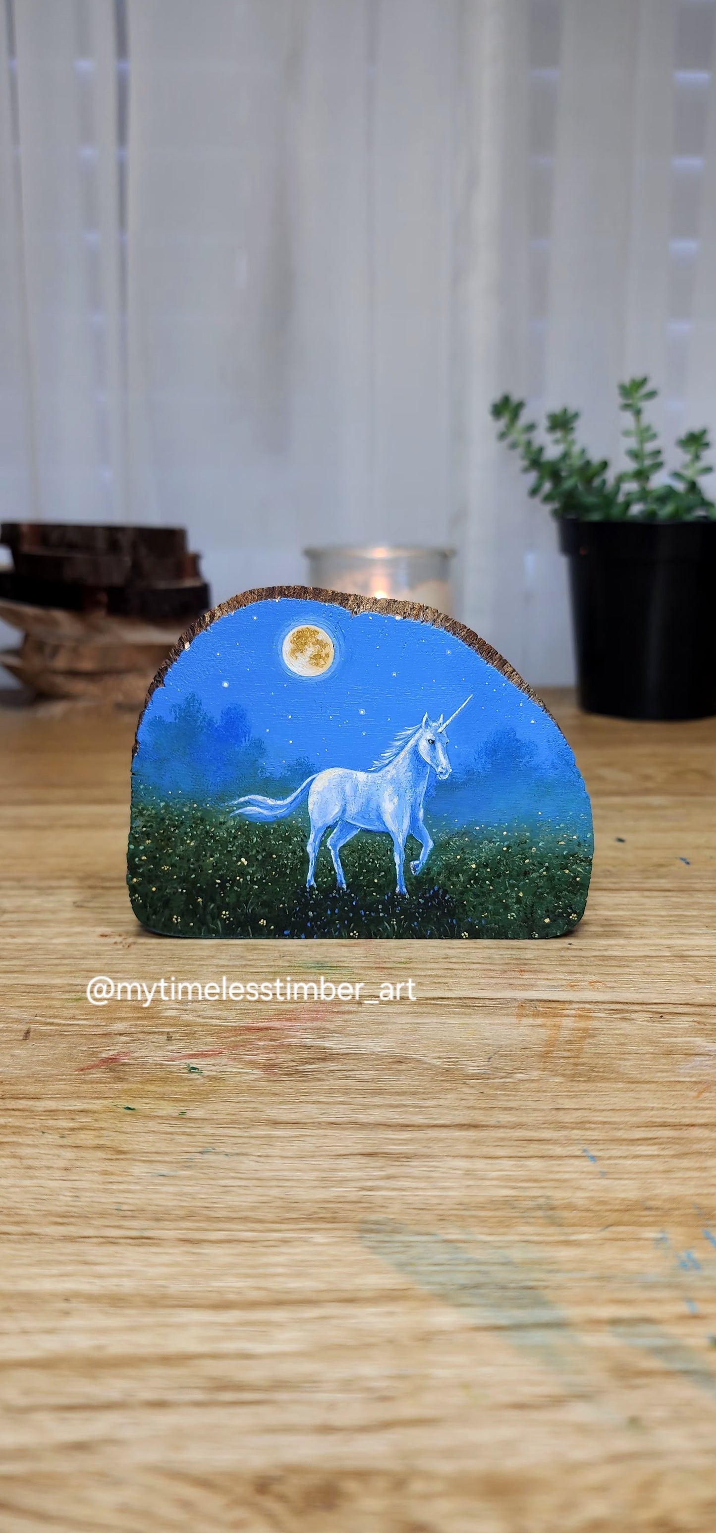 "Unicorn Runs Under the Full Moon"