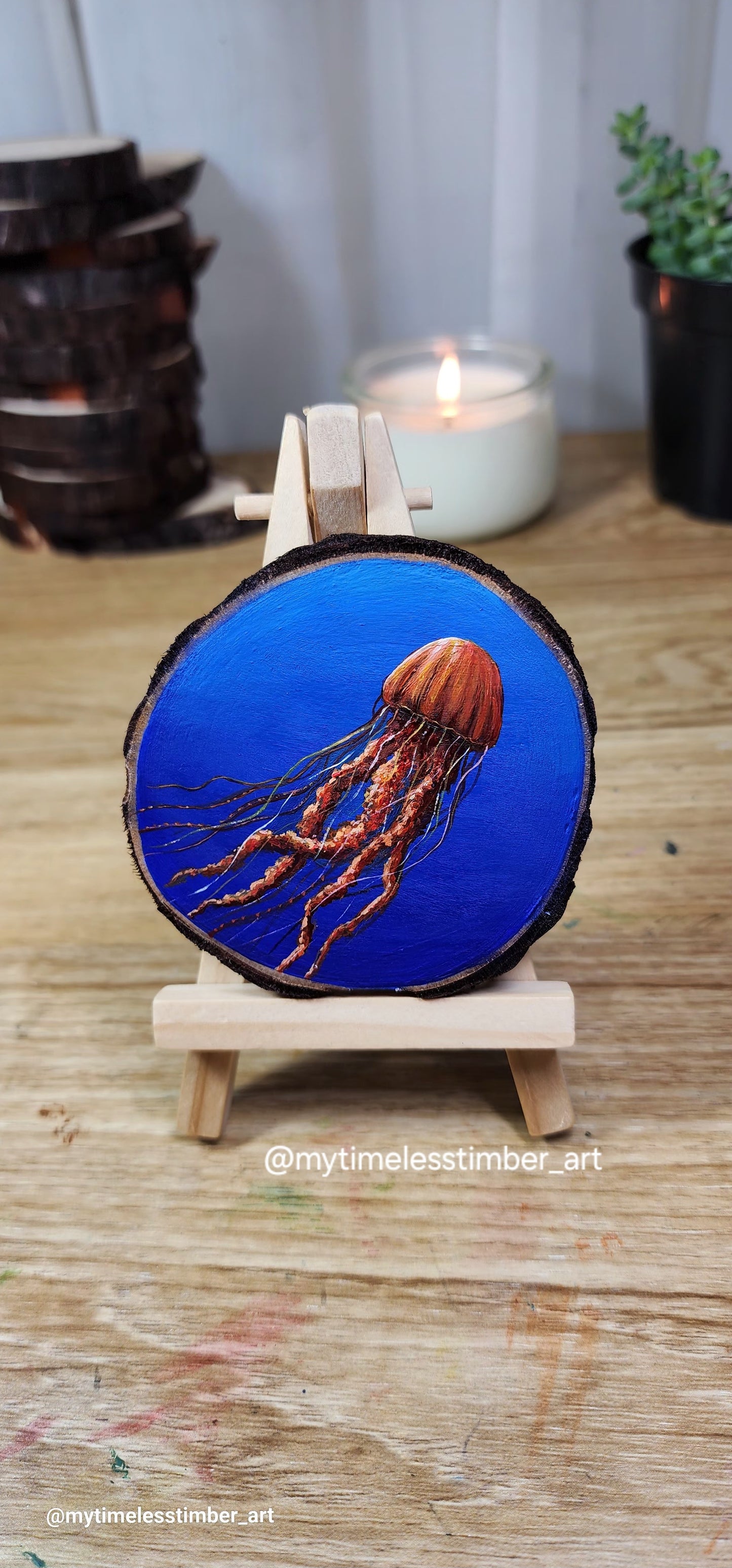 "Jellyfish Drifts Through Calm Seas"