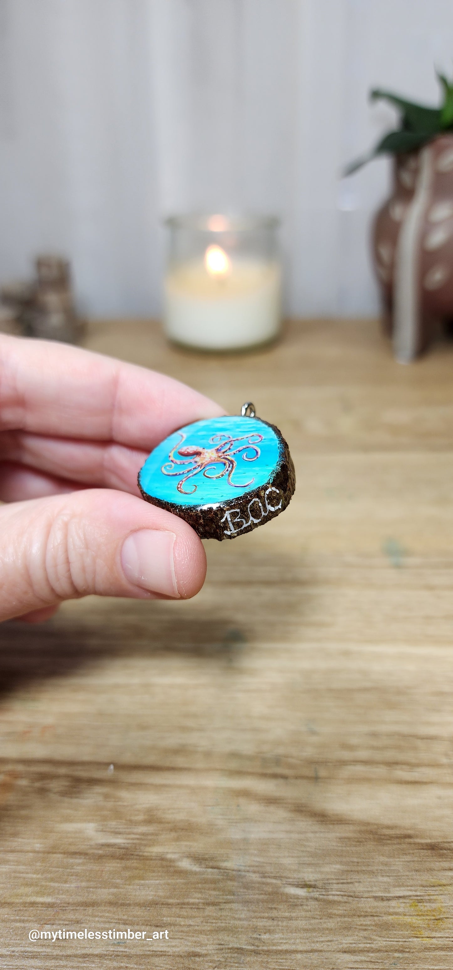"Octopus Drifts in Teal Waters"
