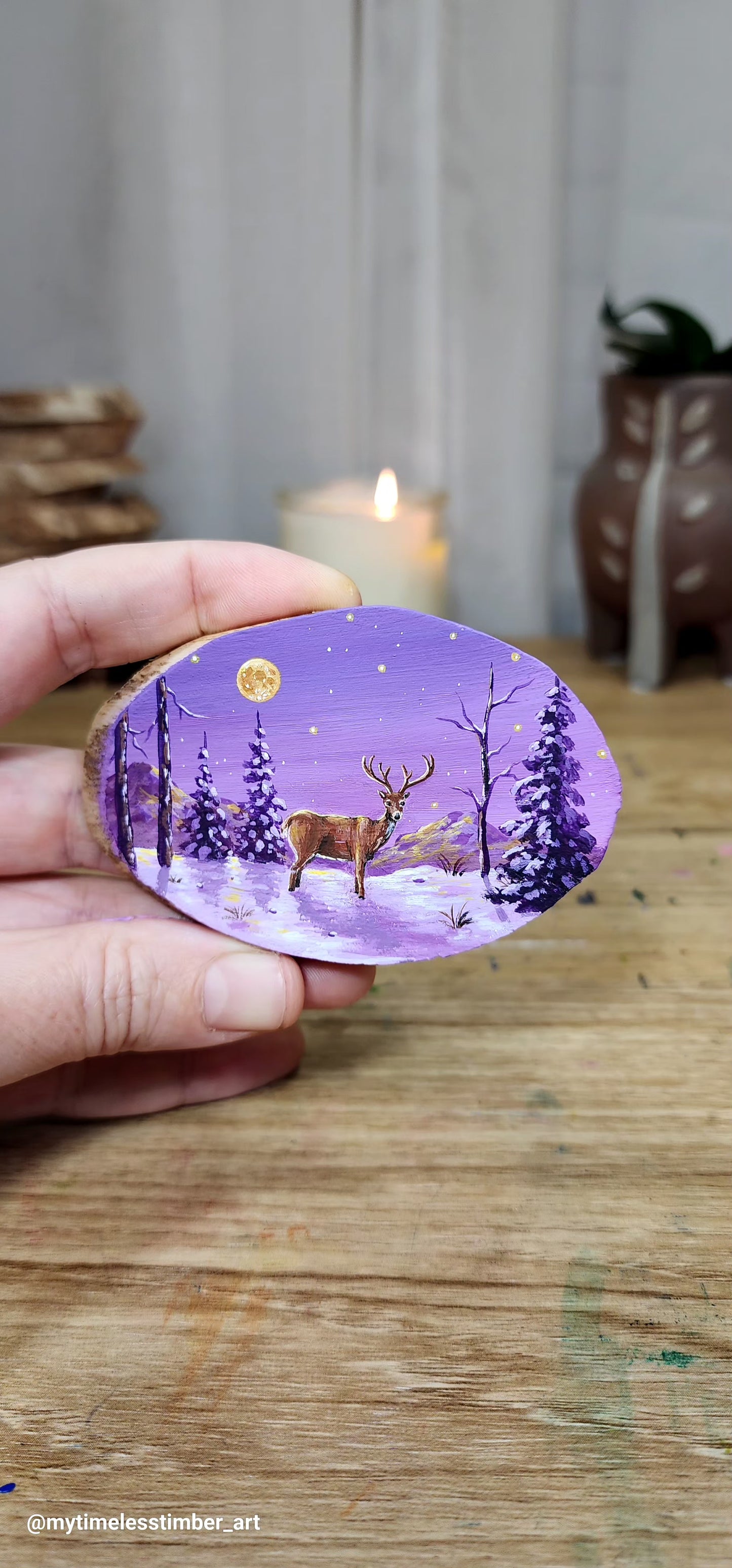 "Stag Under the Full Moon"
