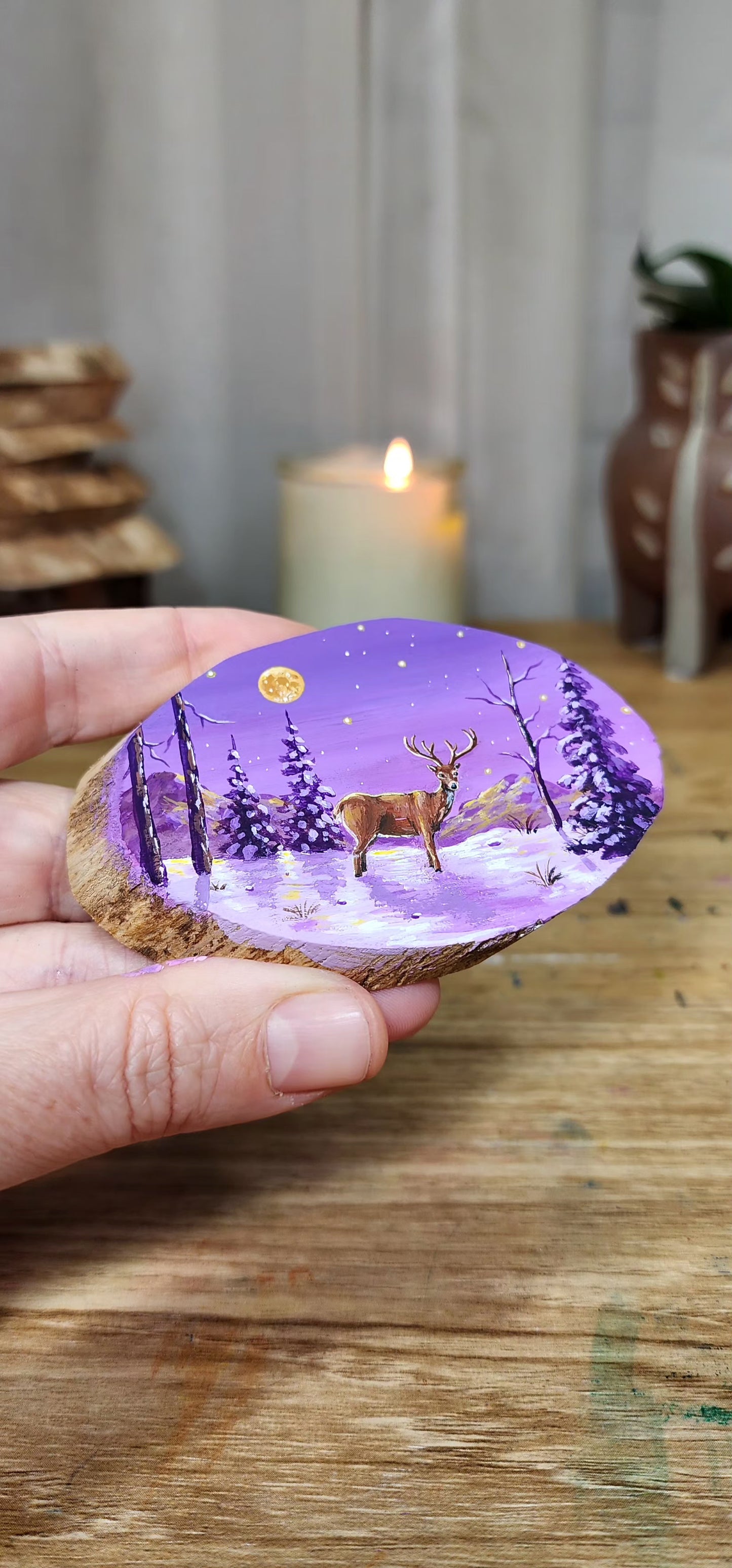 "Stag Under the Full Moon"