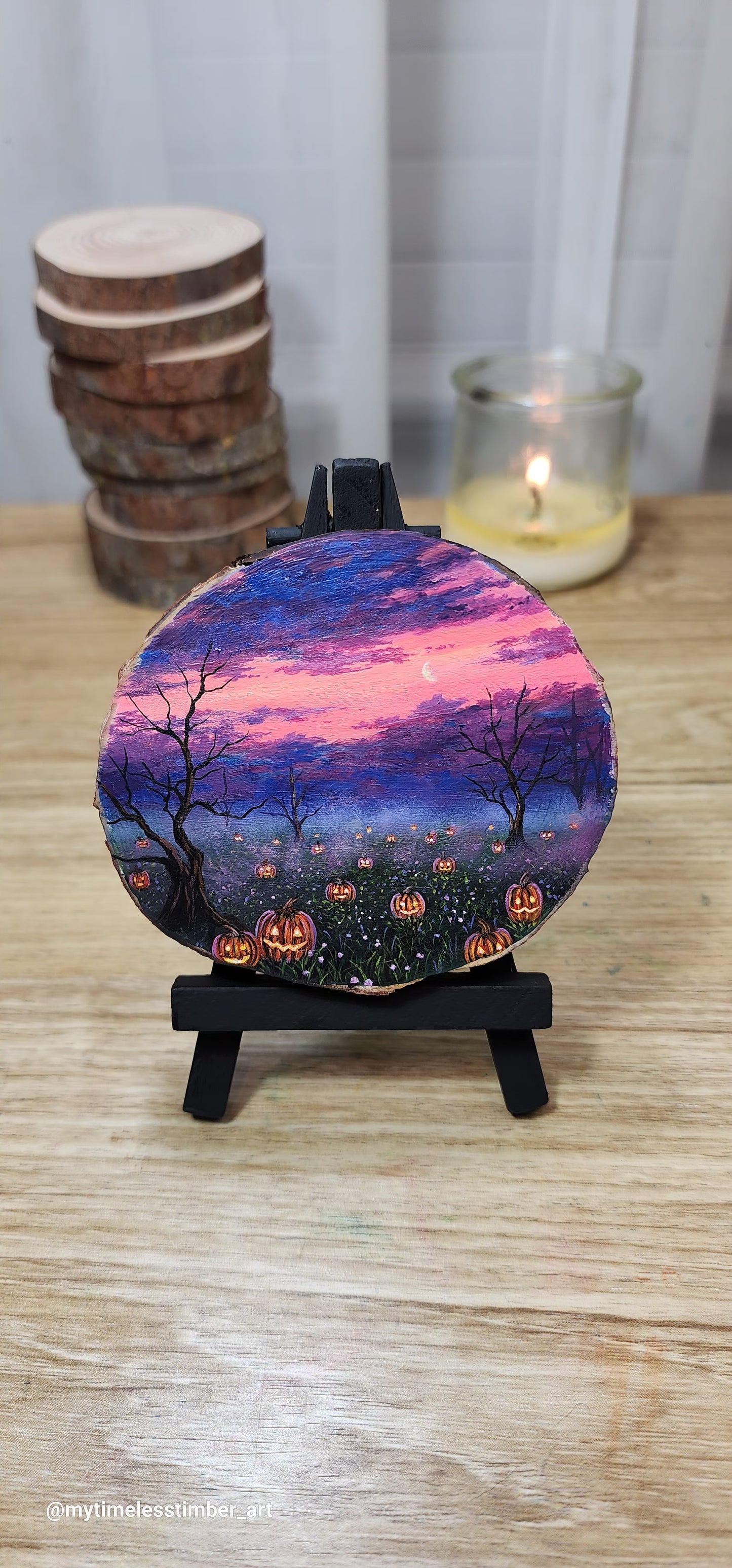 "Field of Jack-o-lanterns at Twilight"