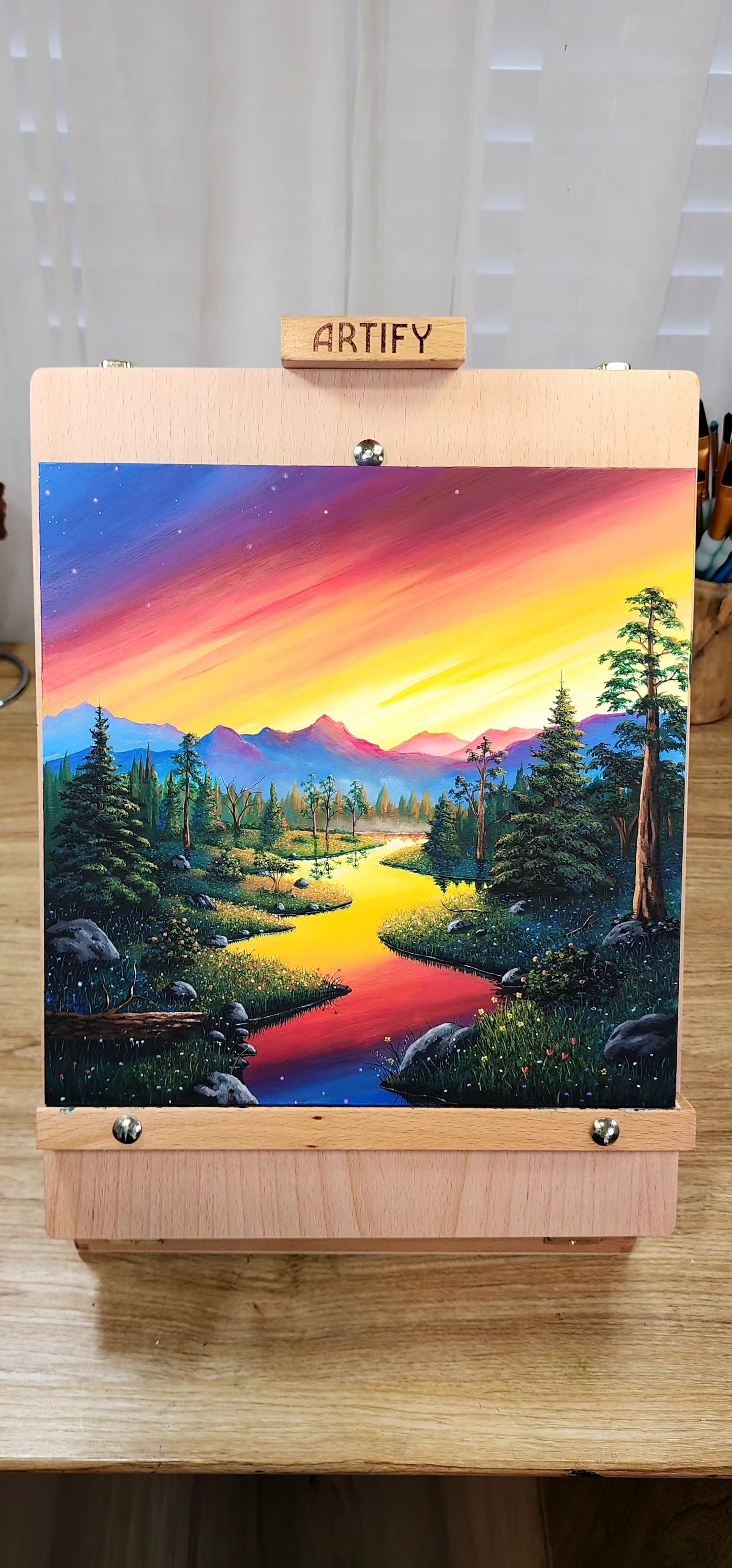 "Colorful Glow Over the Mountains"