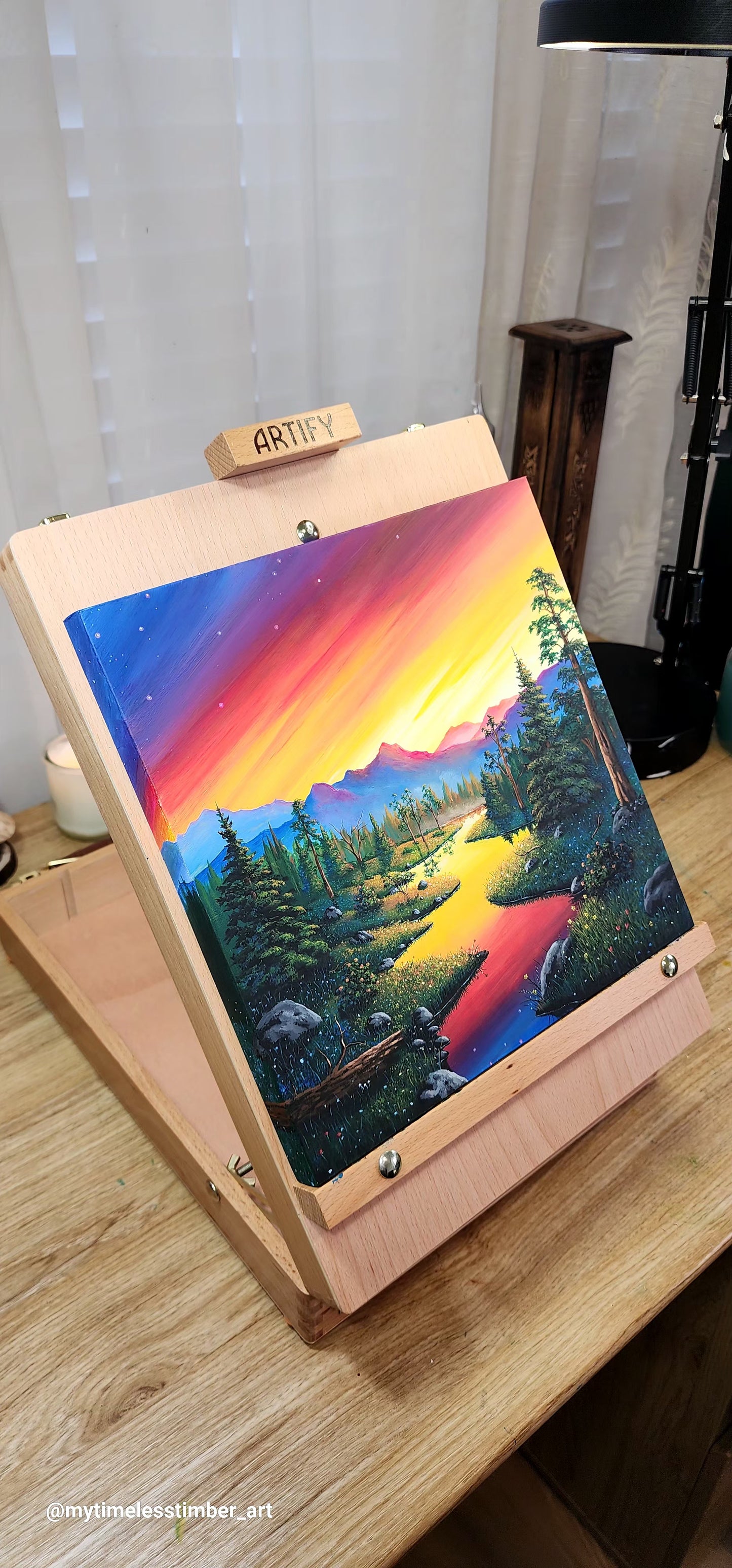 "Colorful Glow Over the Mountains"