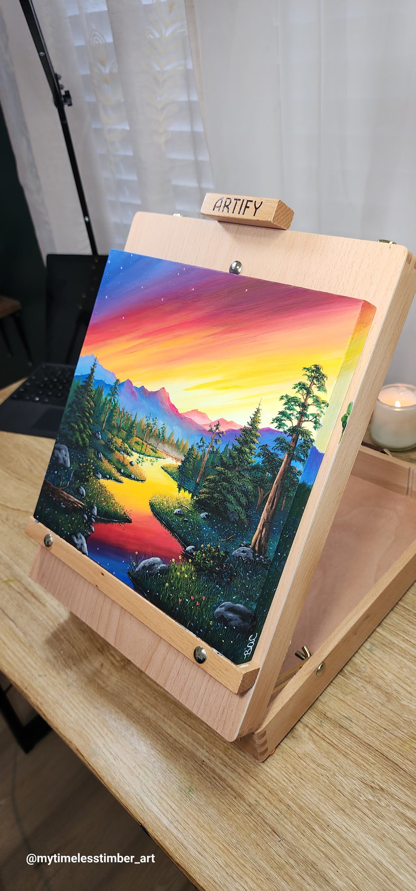 "Colorful Glow Over the Mountains"