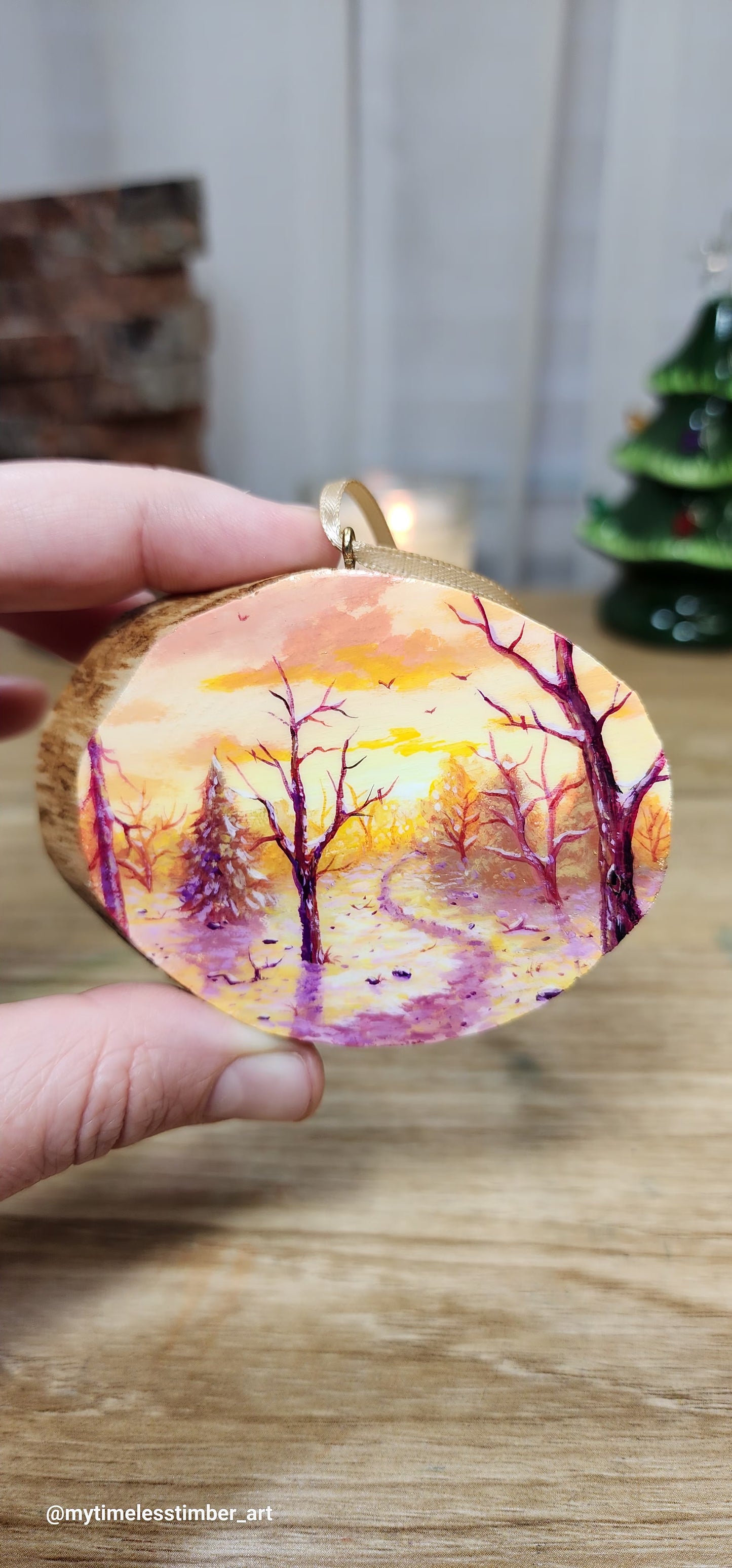 "Snowy Path at Dusk"