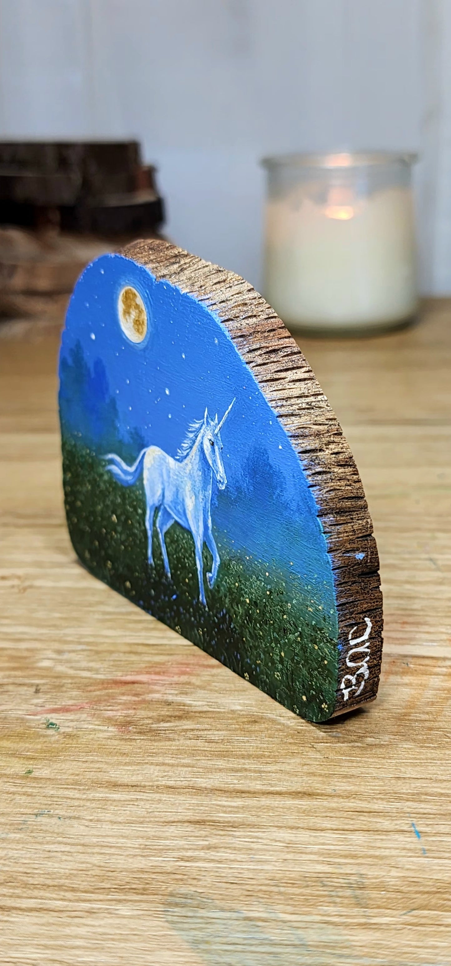 "Unicorn Runs Under the Full Moon"