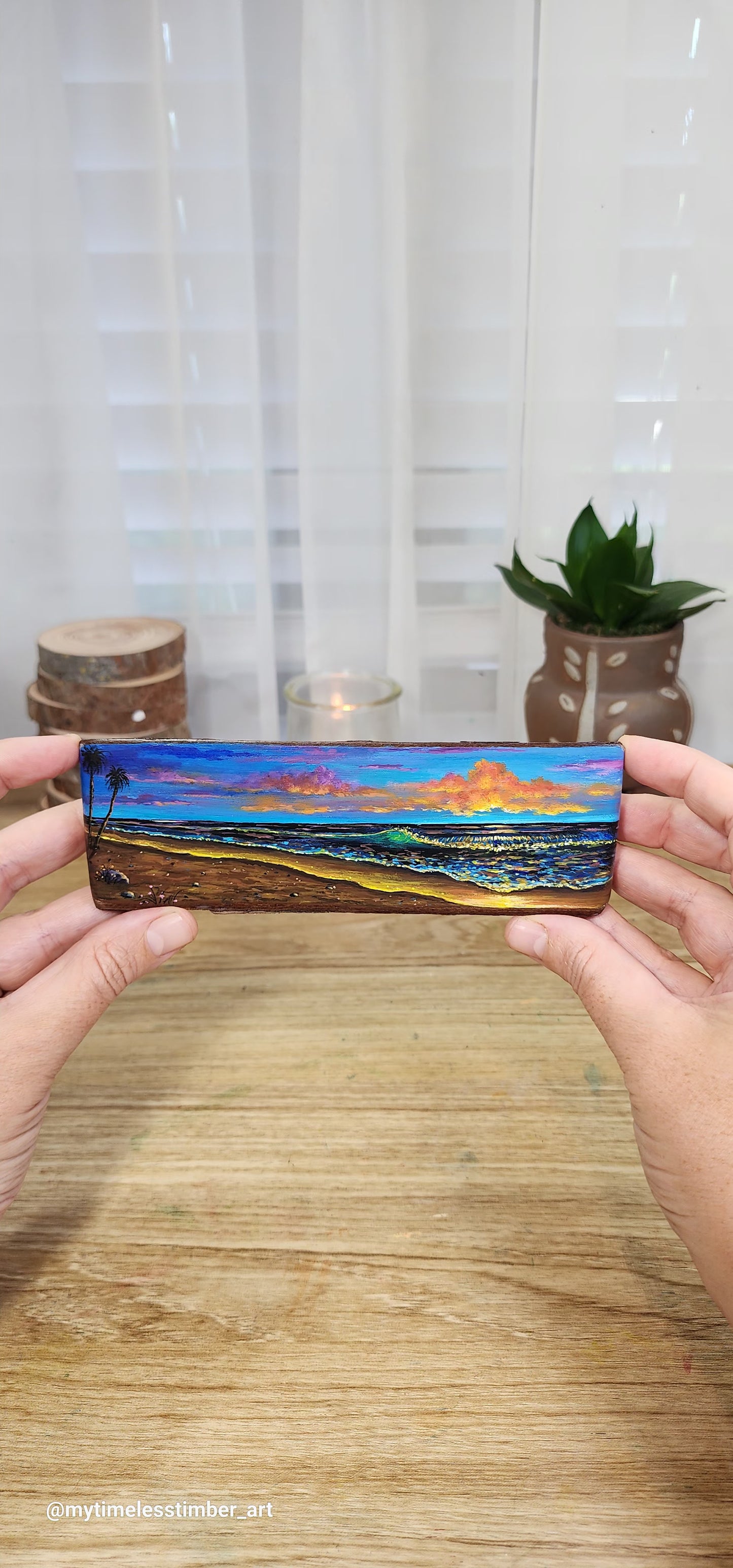 "Clouds Glow Over the Waves"