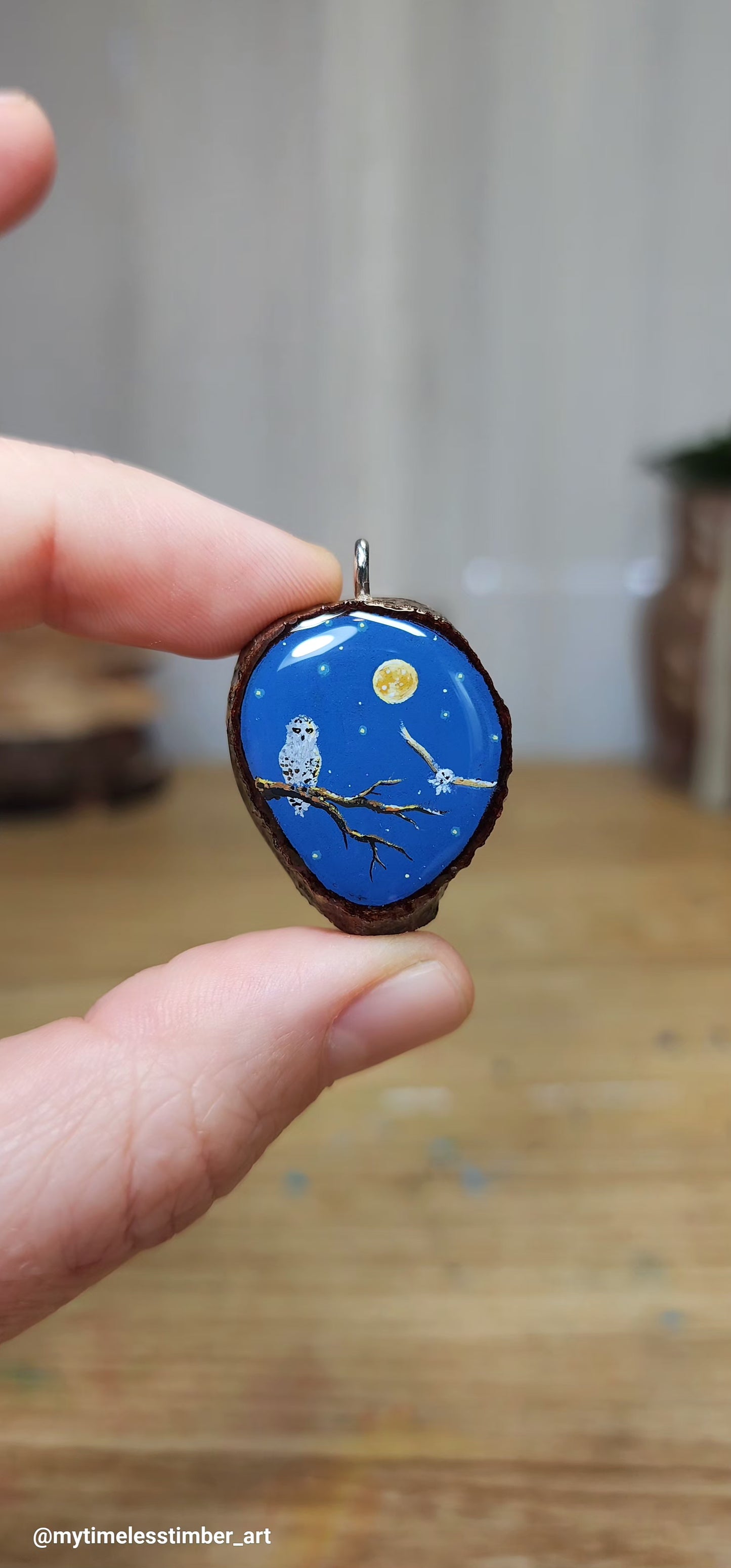 "Owls Meet Under the Full Moon"