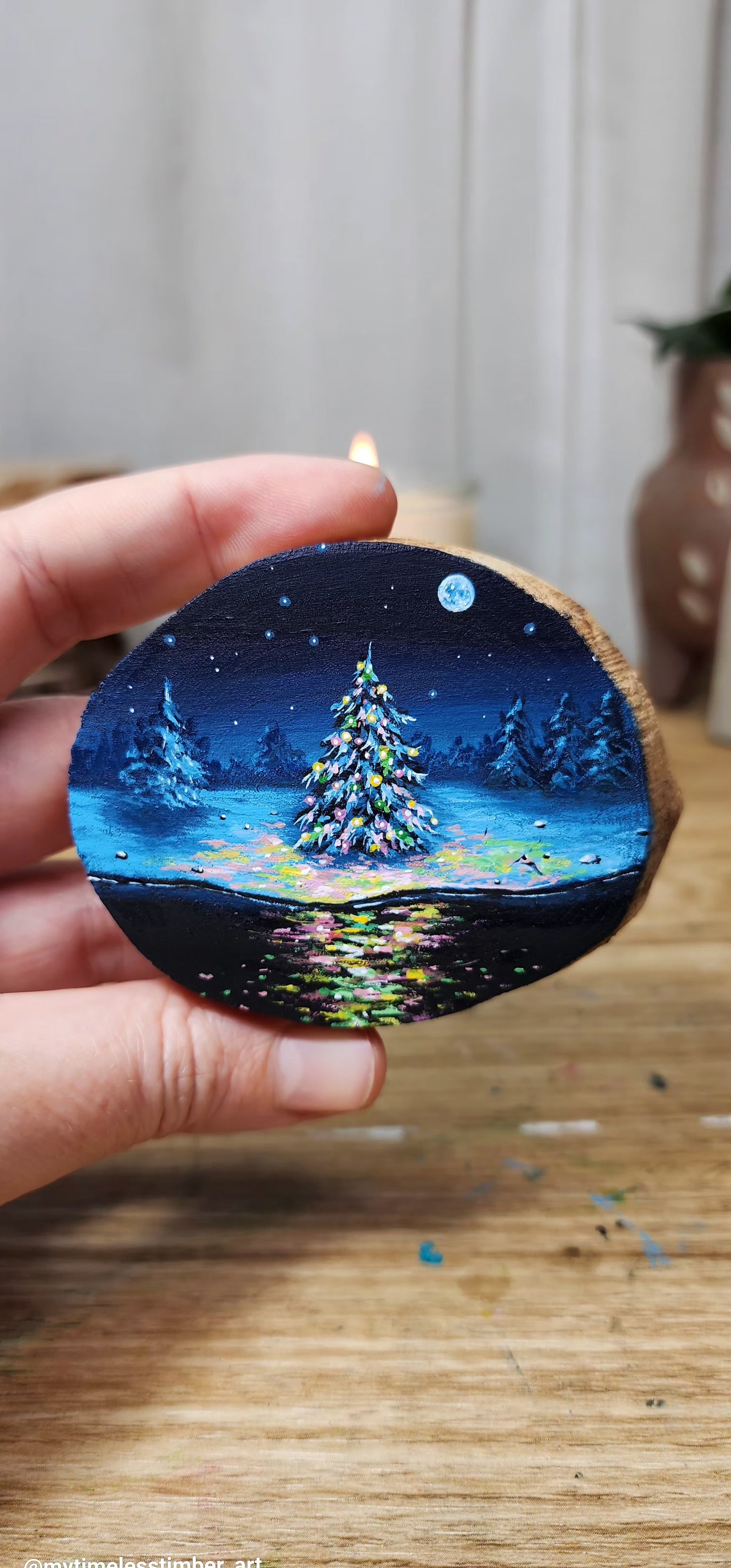 "Lights Glow Under the Full Moon"