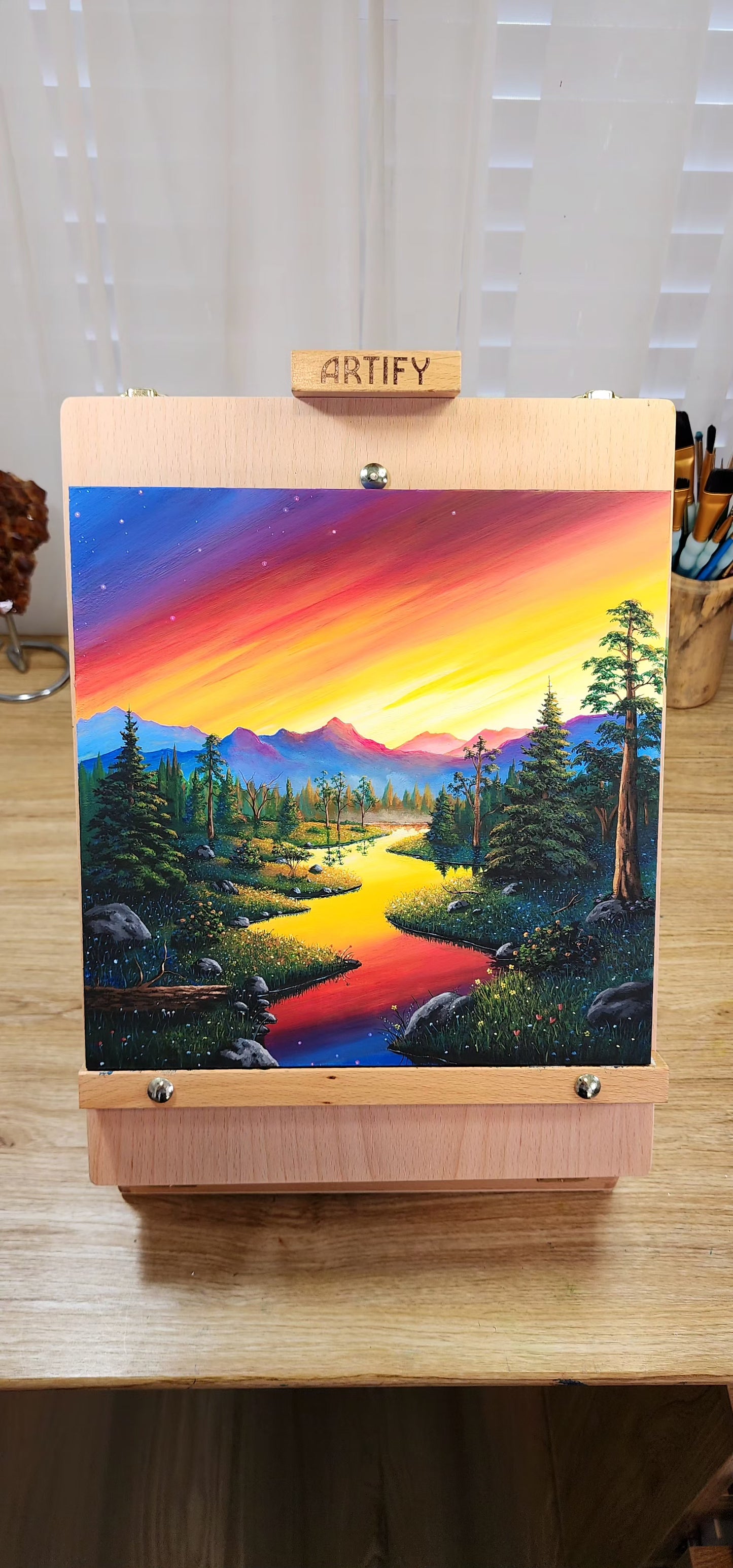 "Colorful Glow Over the Mountains"