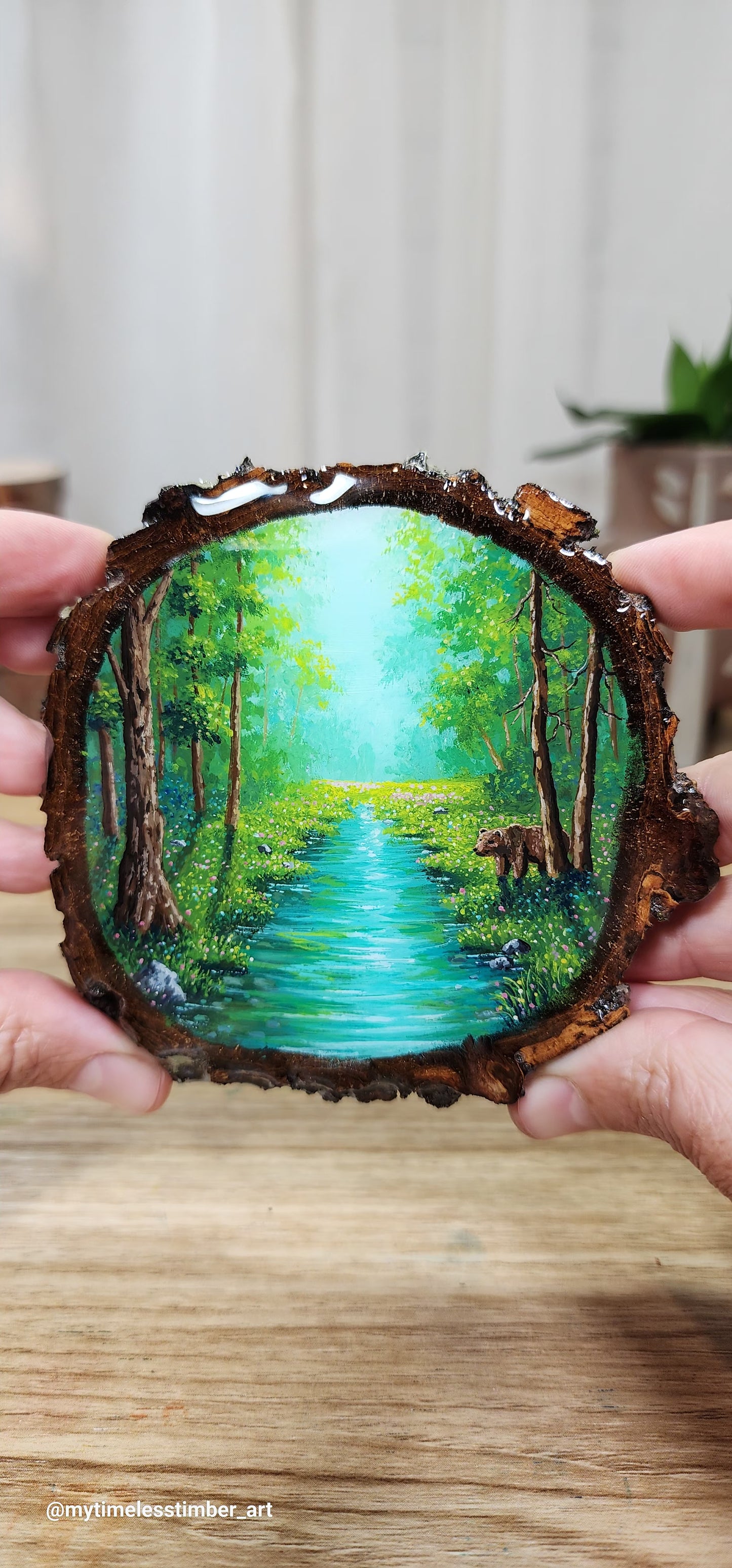 "Bear Roams by the Stream"