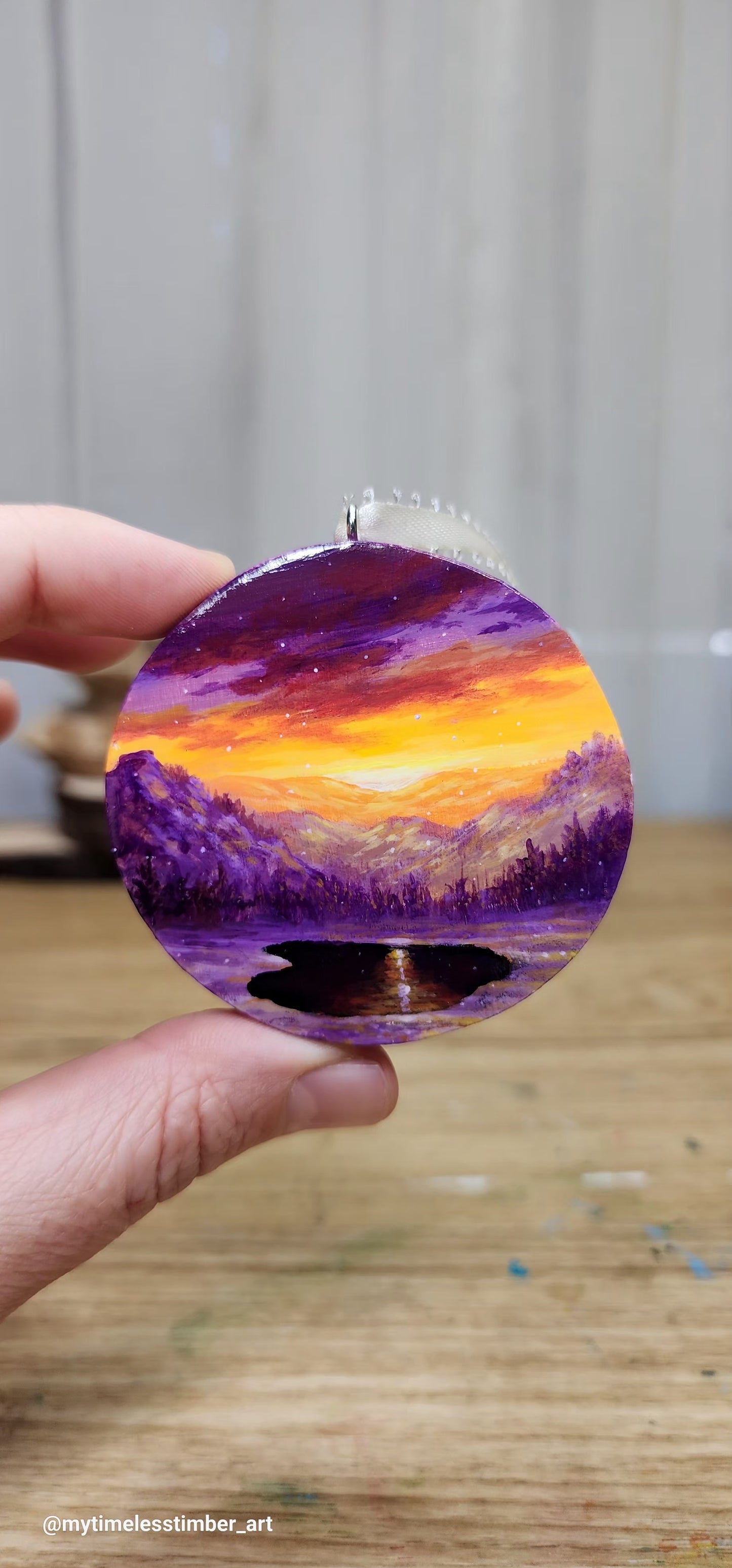 "Mountains Glow Under the Falling Snow"