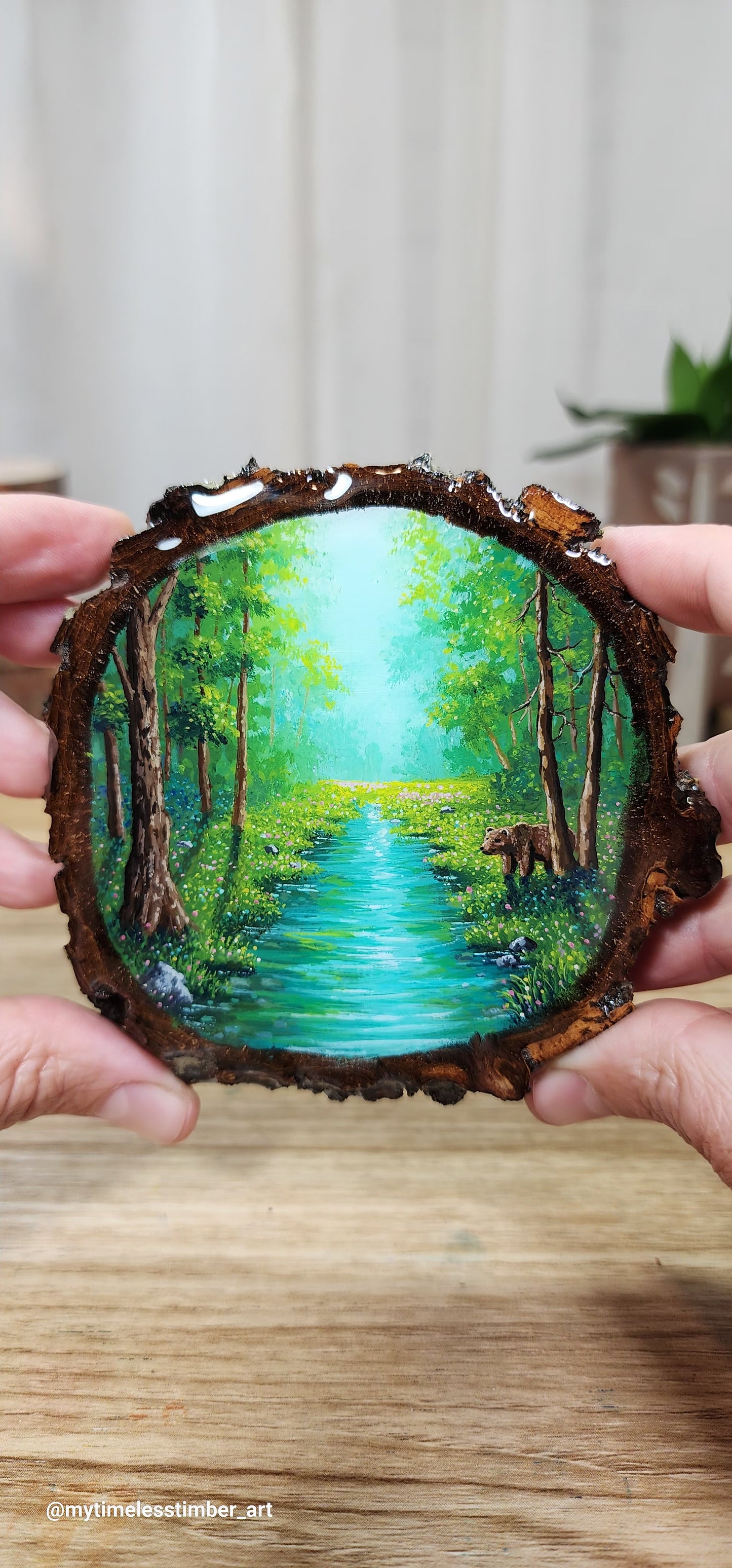 "Bear Roams by the Stream"