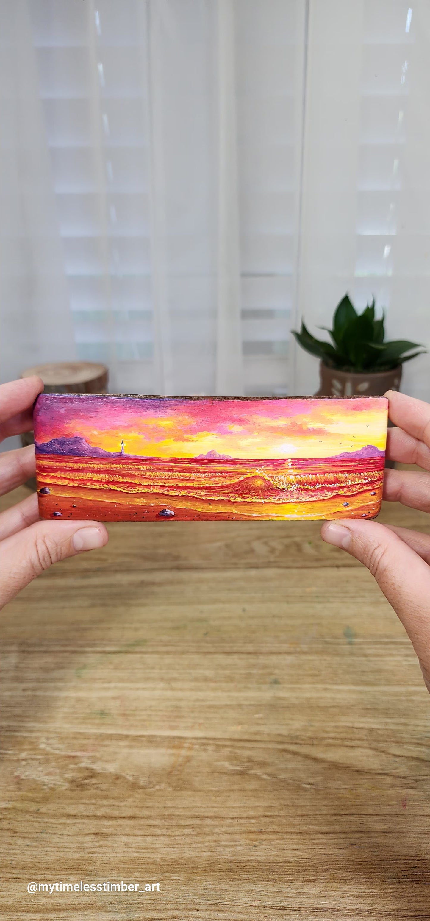 "Pink Waves on the Shore"