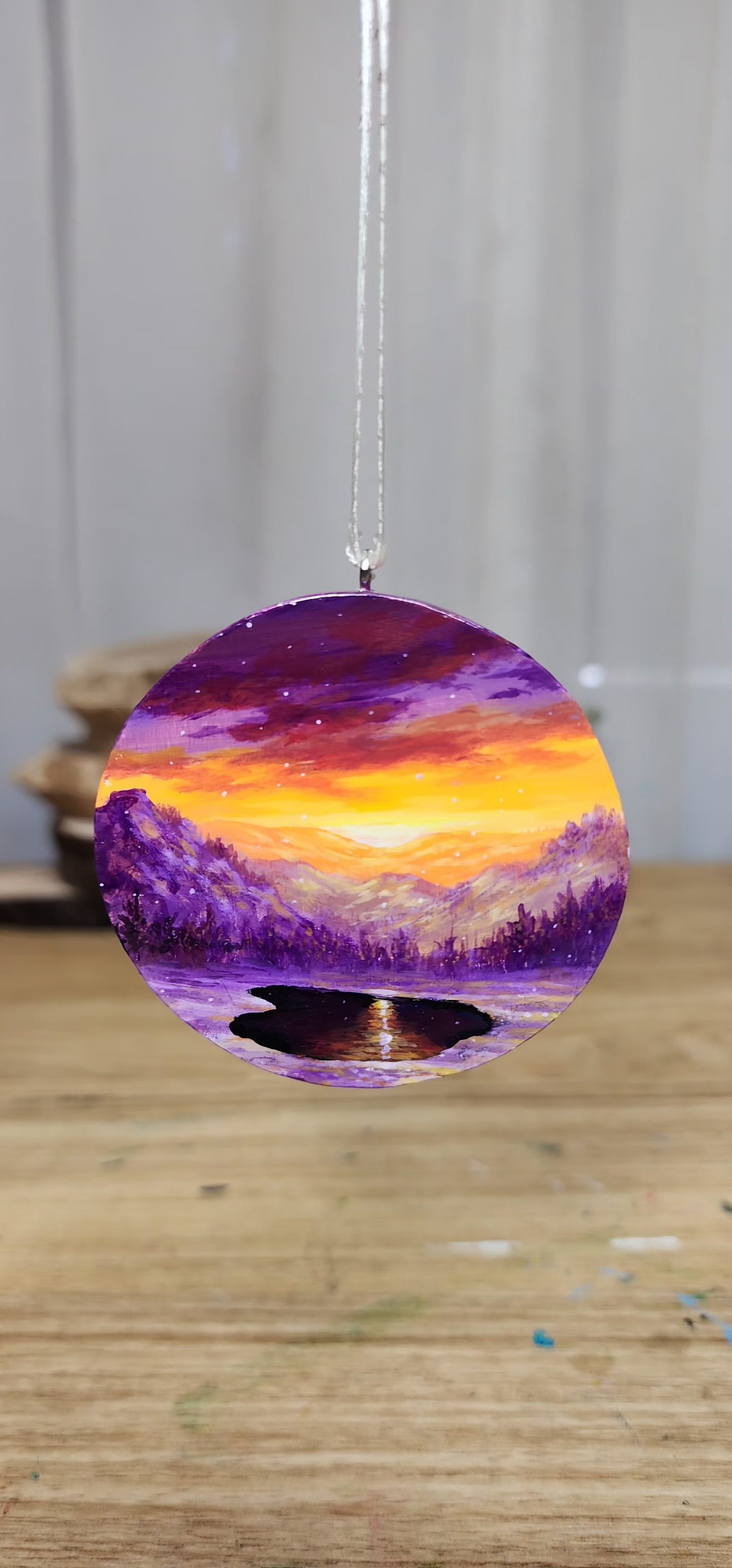 "Mountains Glow Under the Falling Snow"