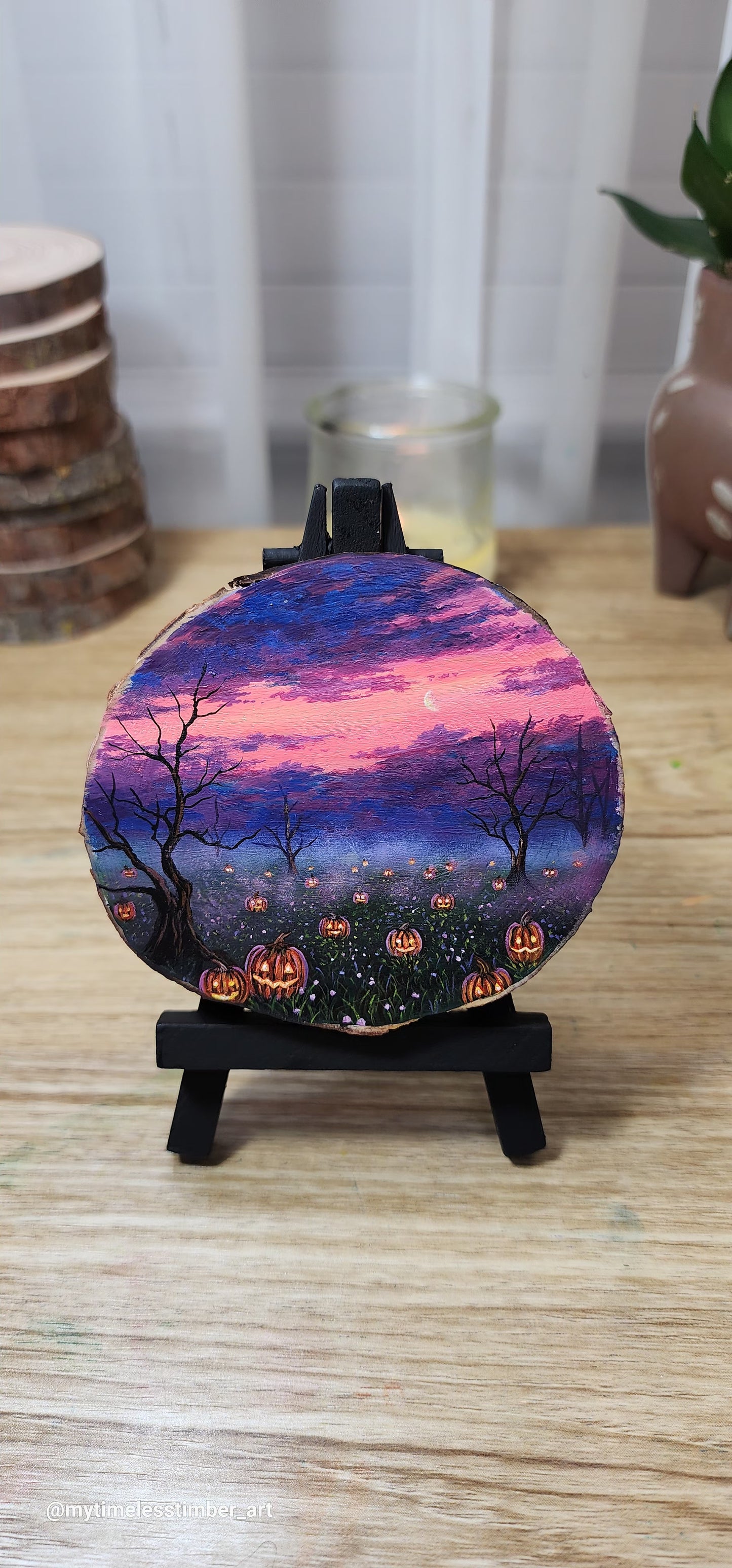 "Field of Jack-o-lanterns at Twilight"