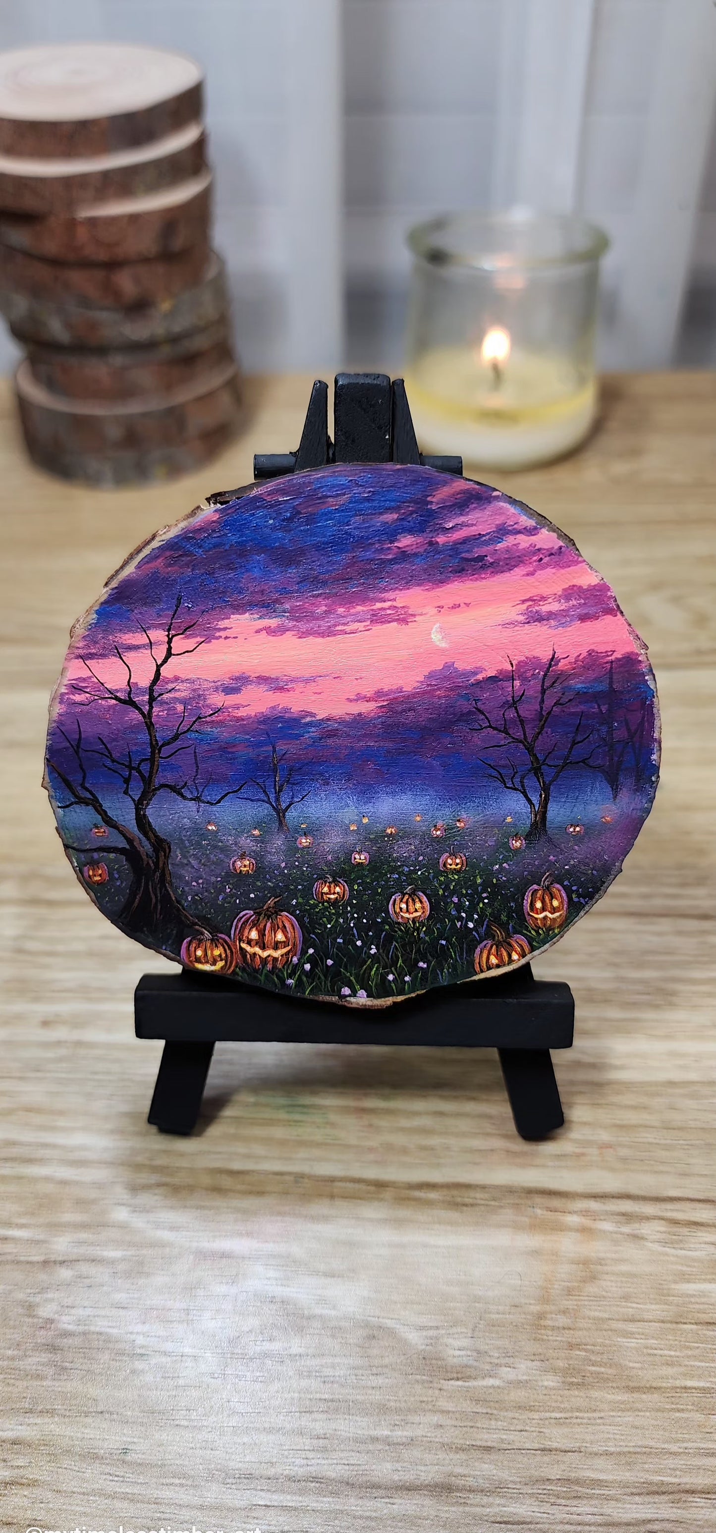 "Field of Jack-o-lanterns at Twilight"