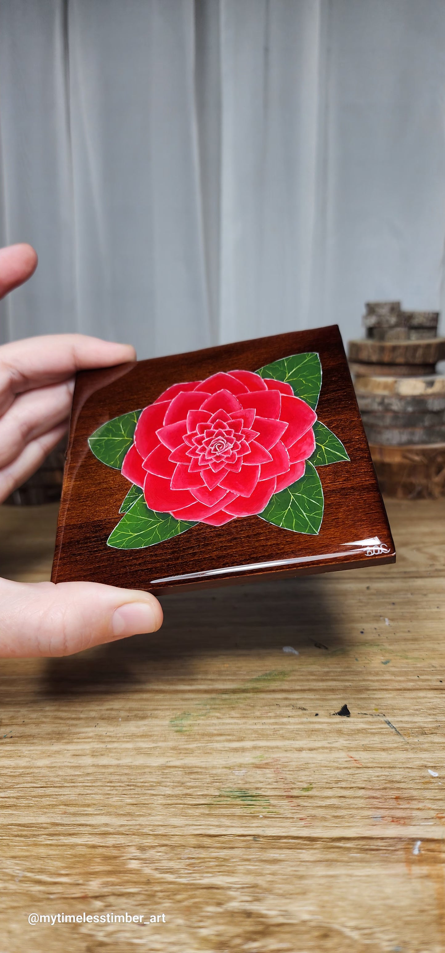 Set of Two Wooden Coasters