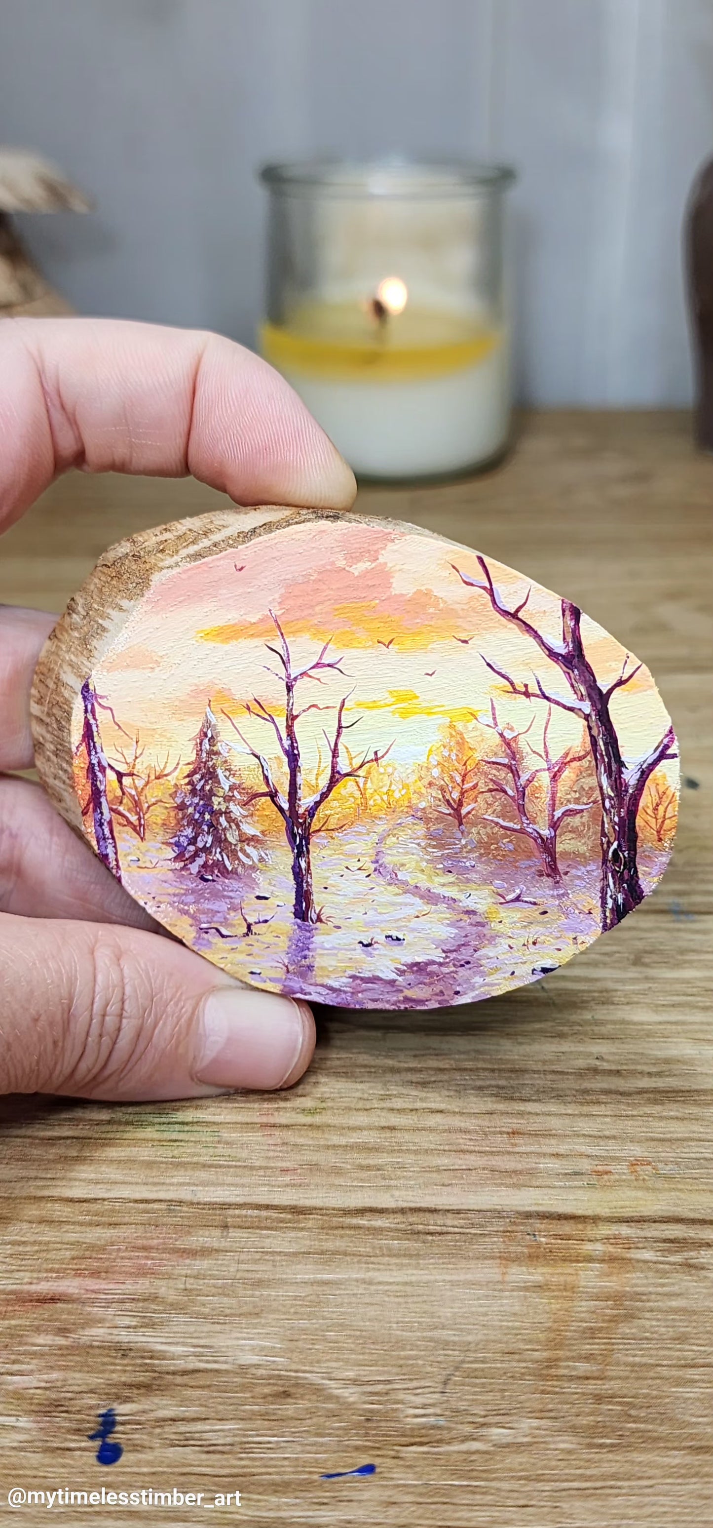 "Snowy Path at Dusk"