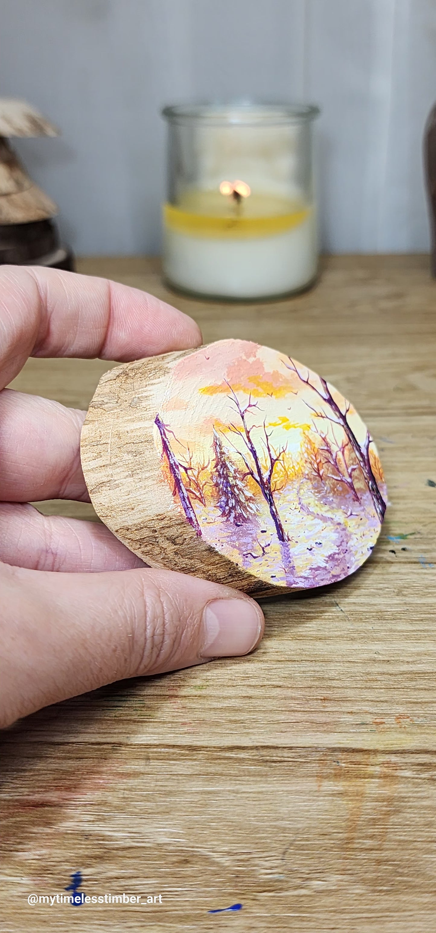 "Snowy Path at Dusk"