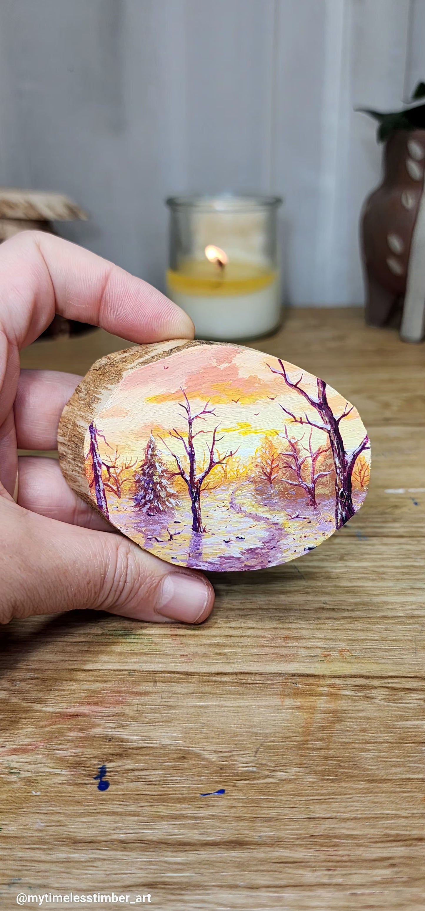 "Snowy Path at Dusk"