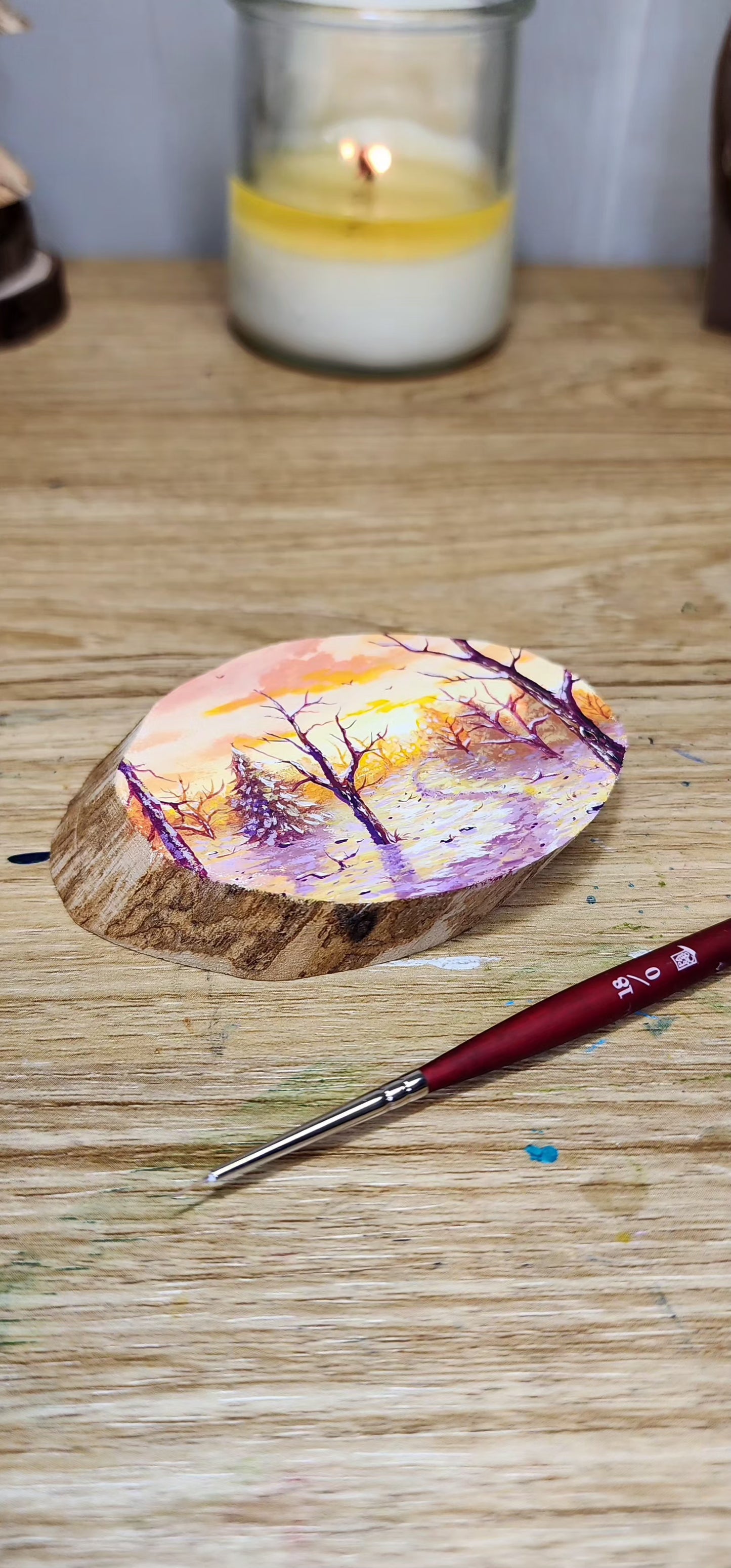 "Snowy Path at Dusk"