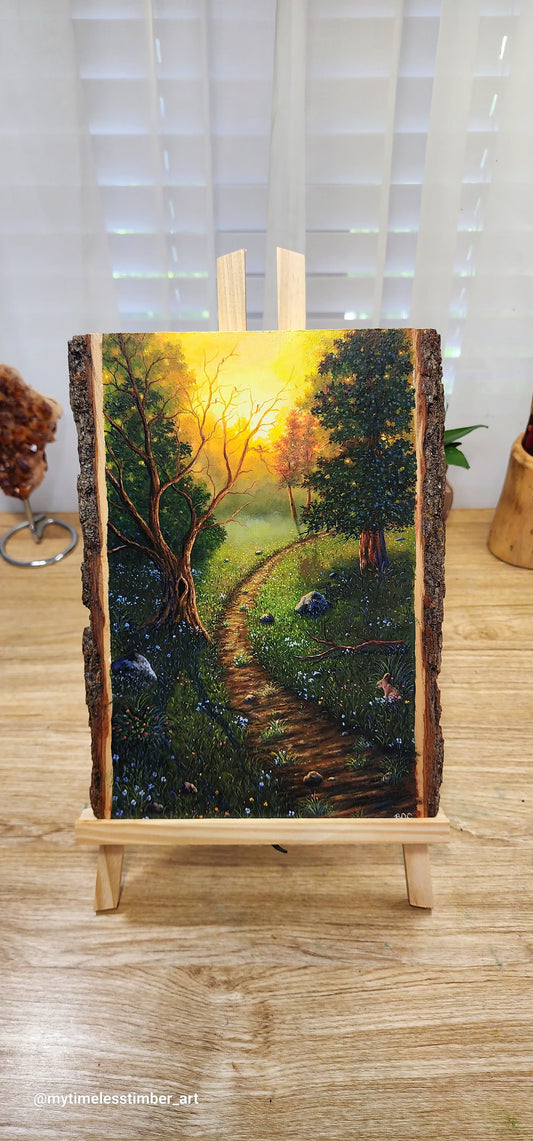 "Golden Hour in the Forest"