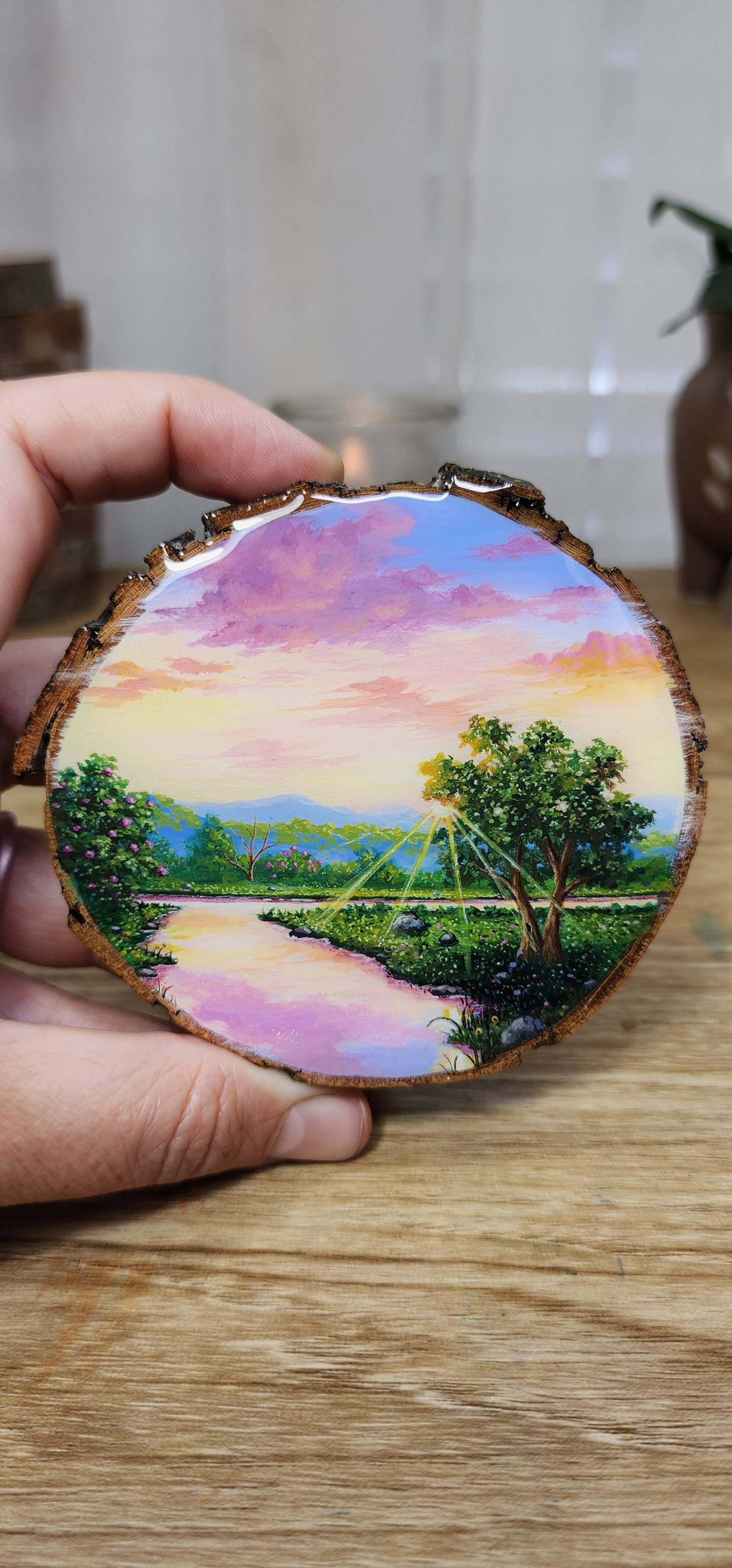 "Sun Rays and Pastel Skies"