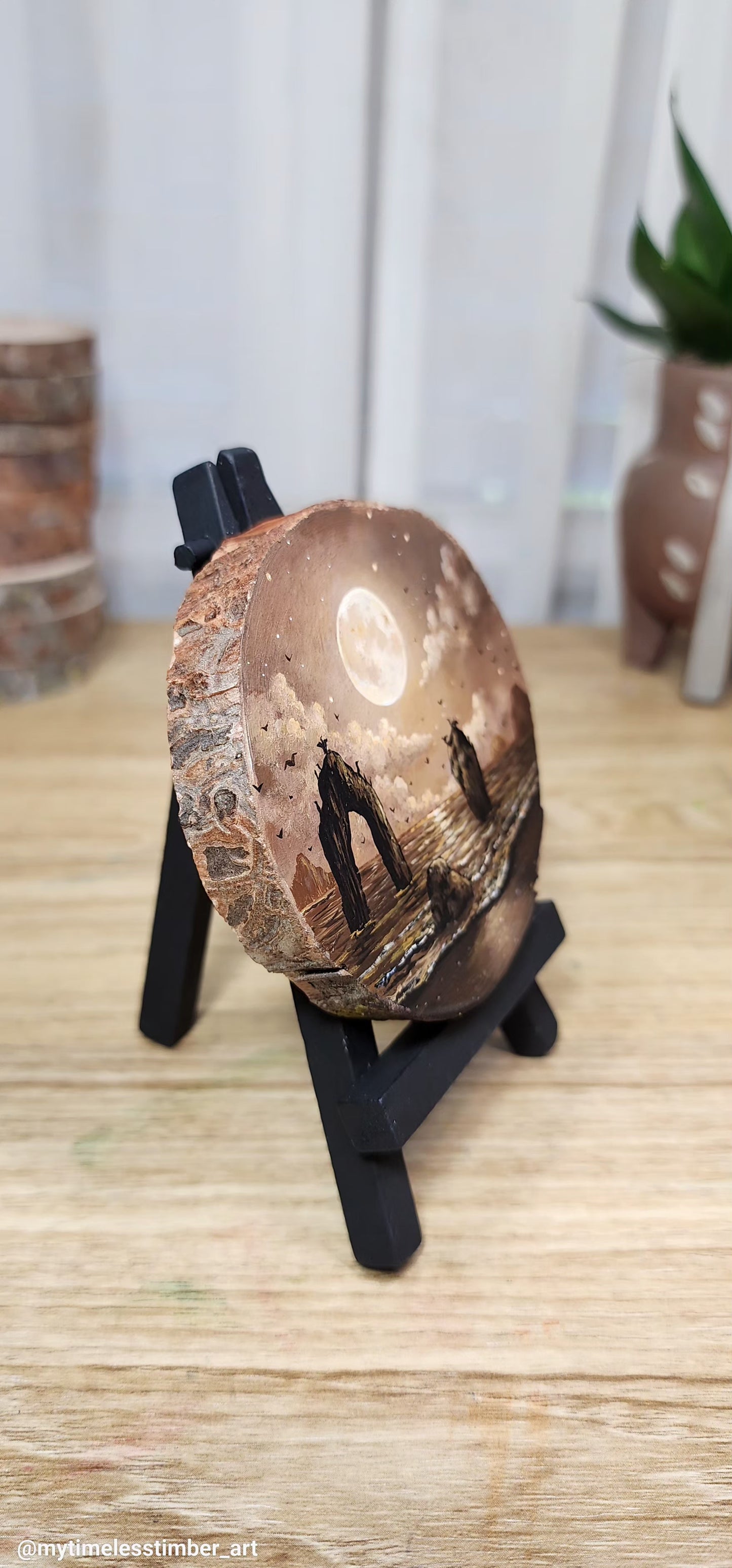 "Birds Gather Under the Full Moon"