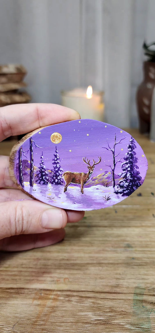 "Stag Under the Full Moon"