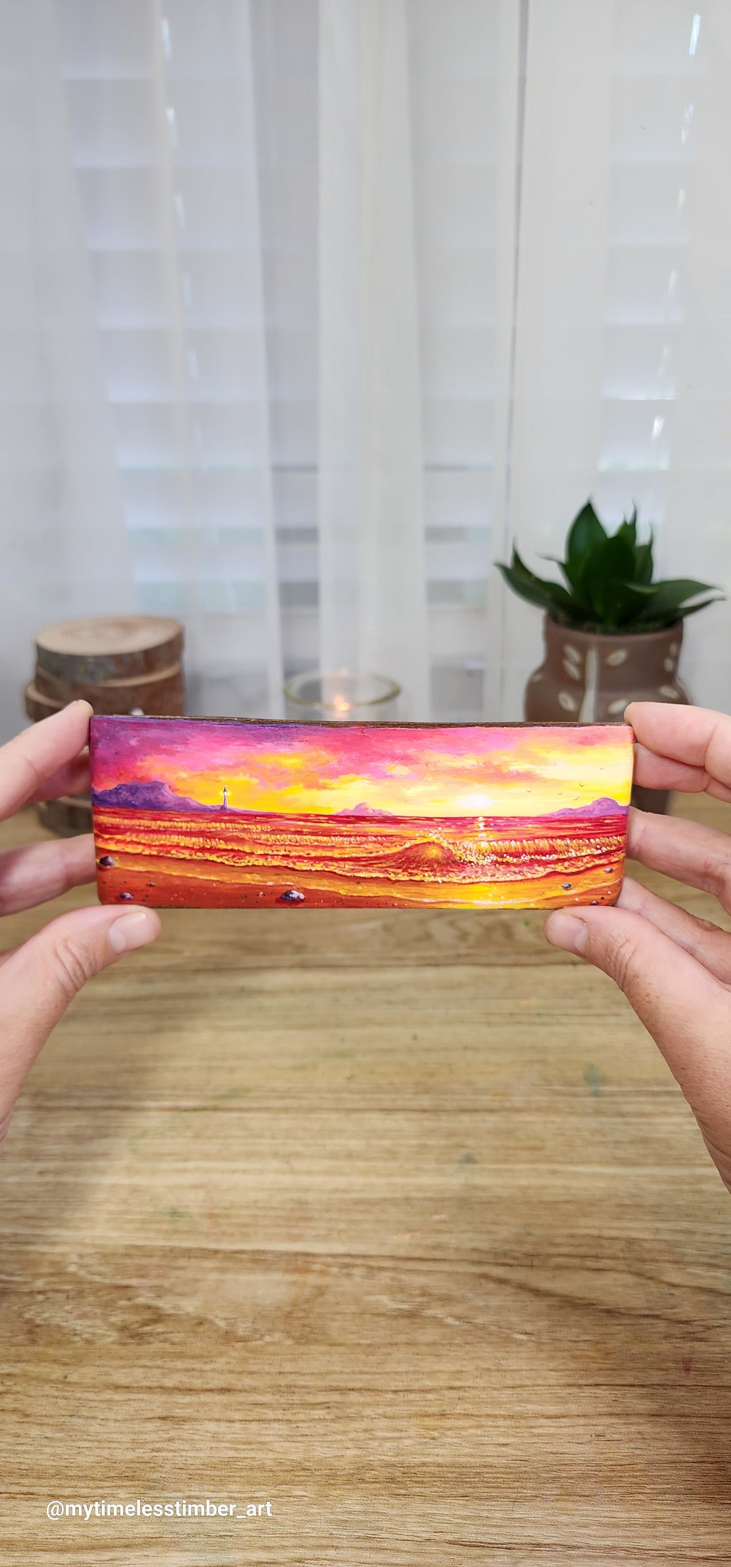 "Pink Waves on the Shore"