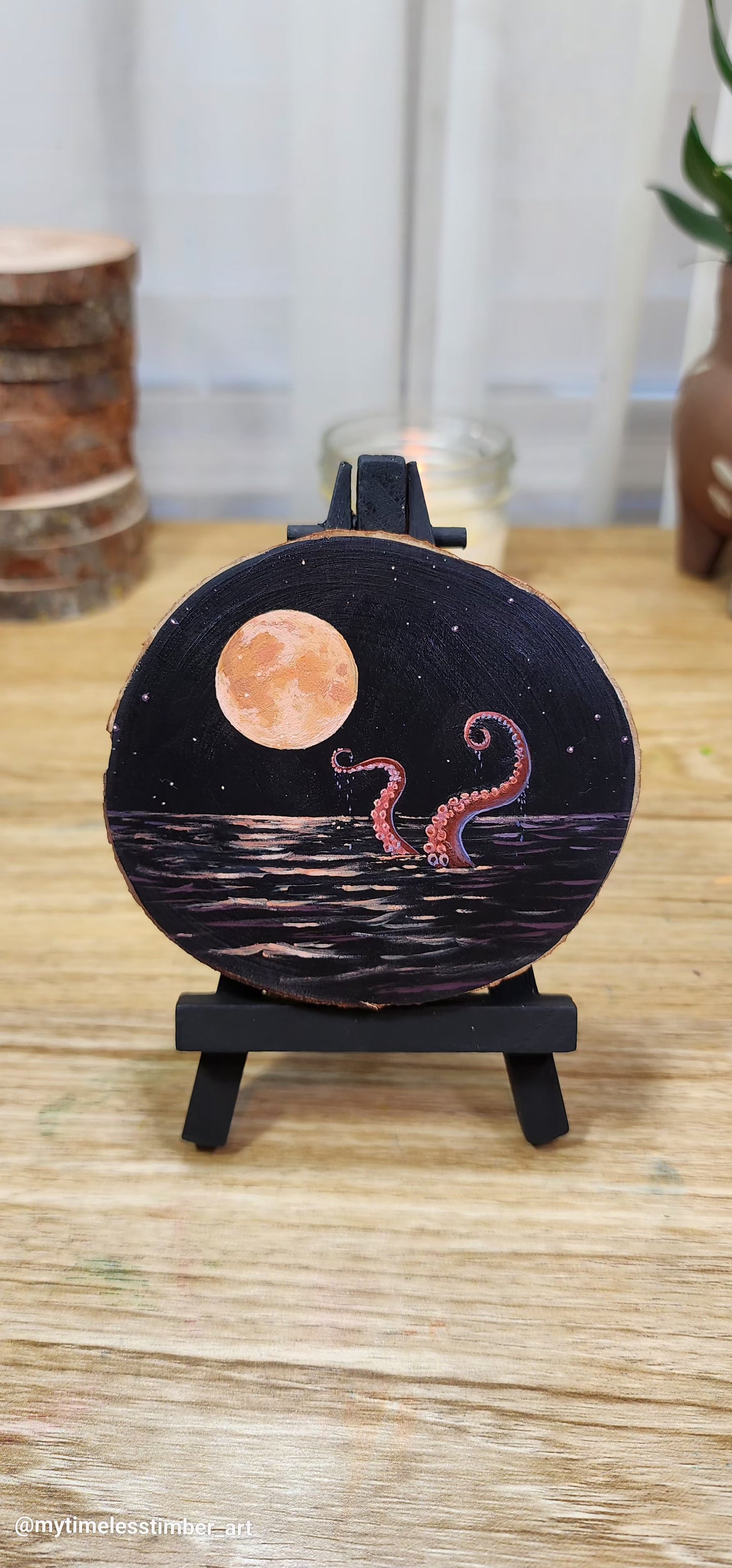 "Kraken Emerges Under the Full Moon"