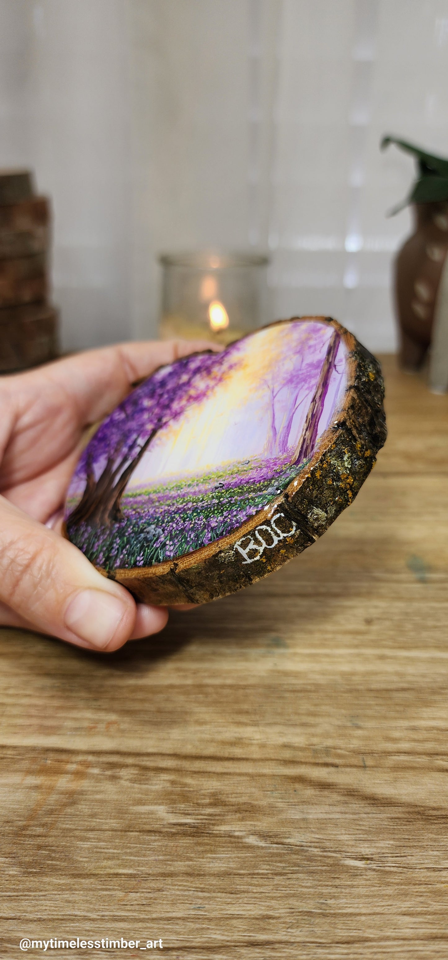 "Warm Glow in the Purple Forest"
