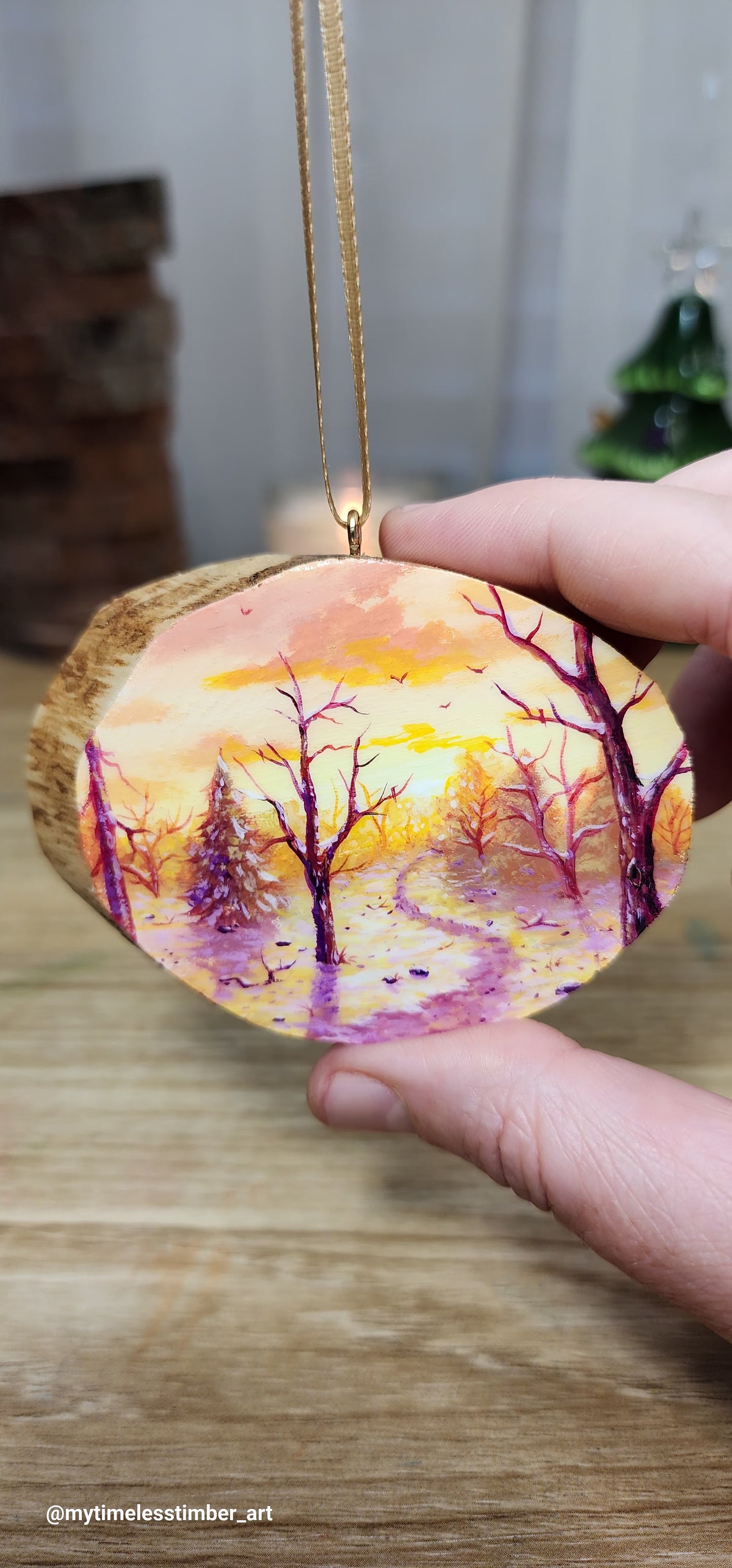 "Snowy Path at Dusk"