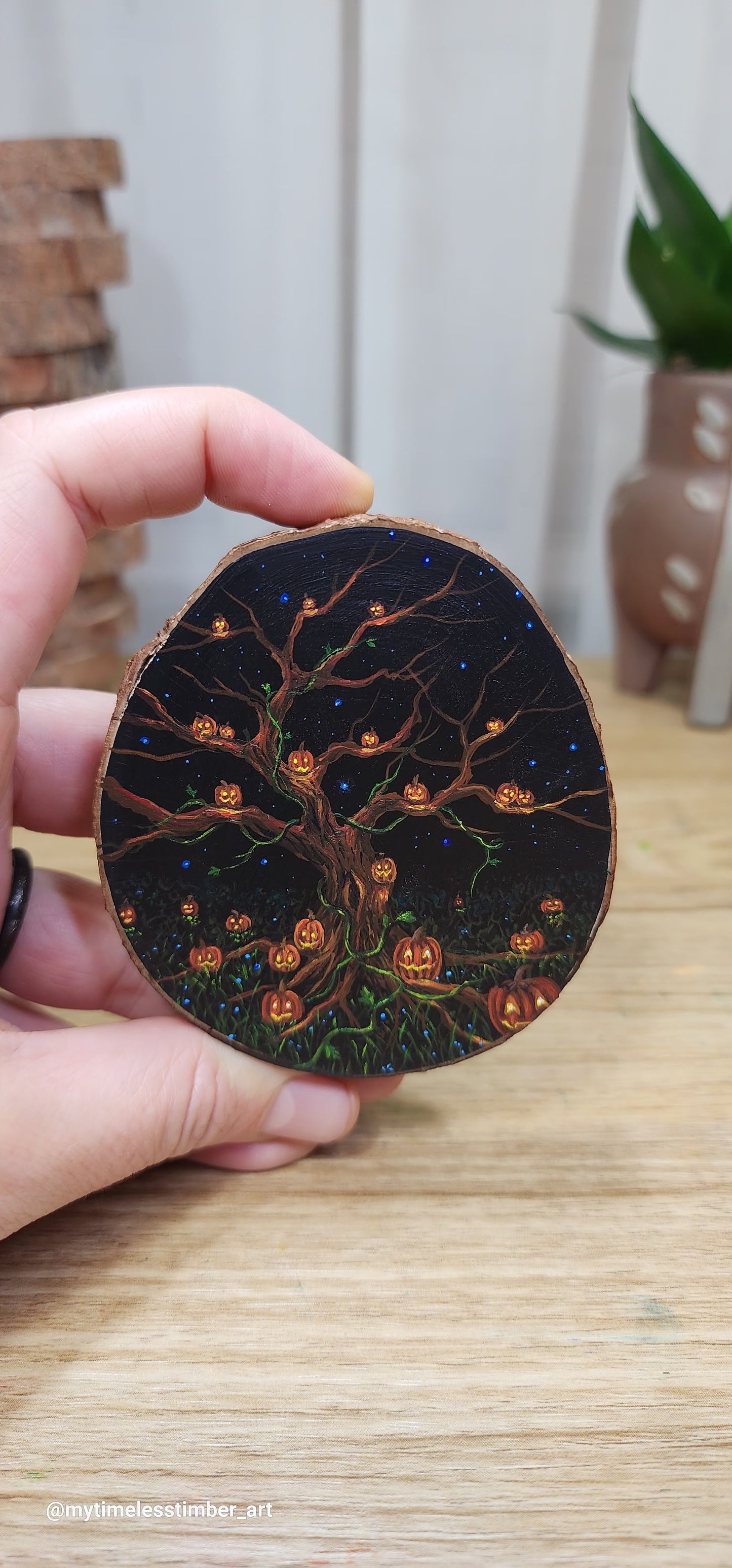 "Jack-o-lanterns Around the Tree"