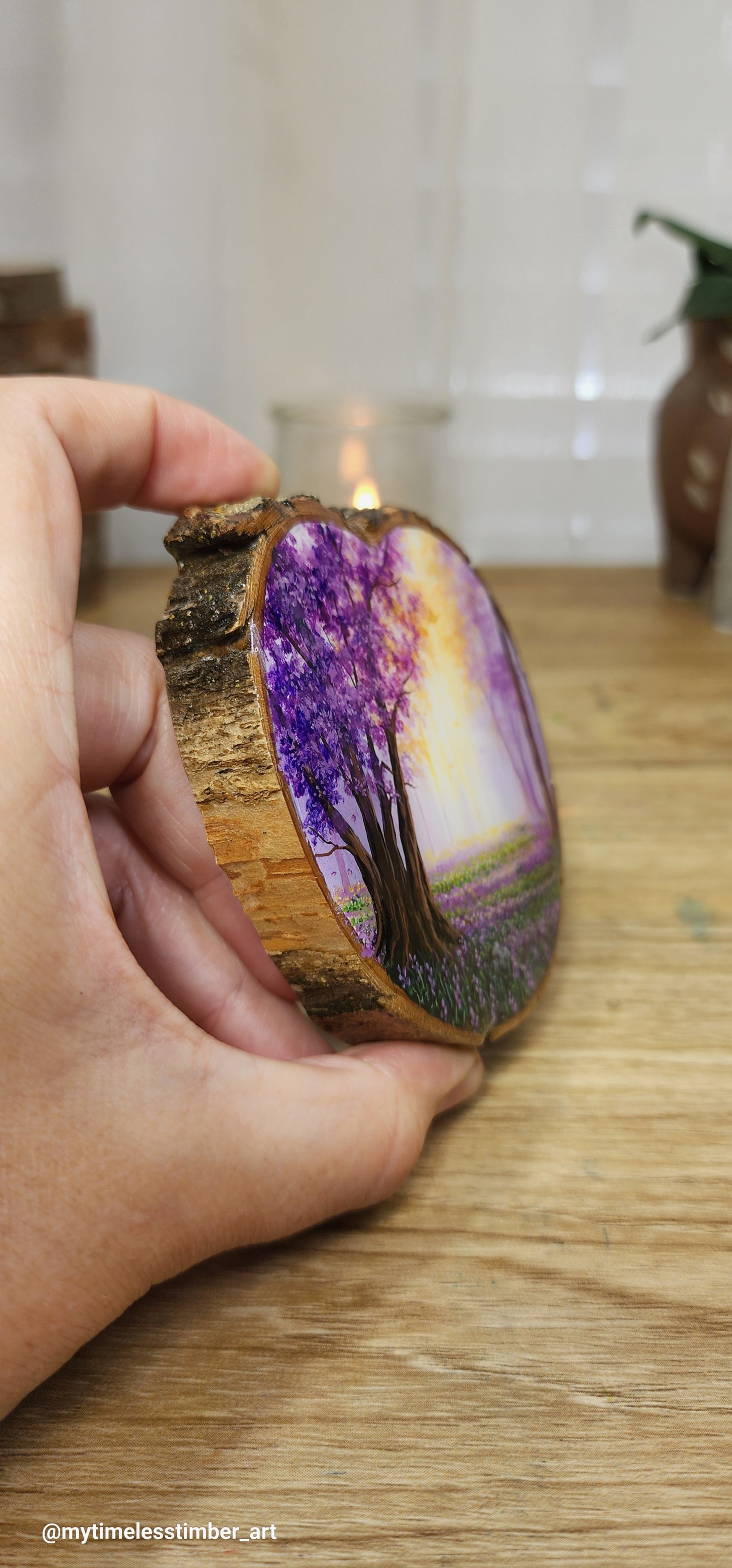 "Warm Glow in the Purple Forest"