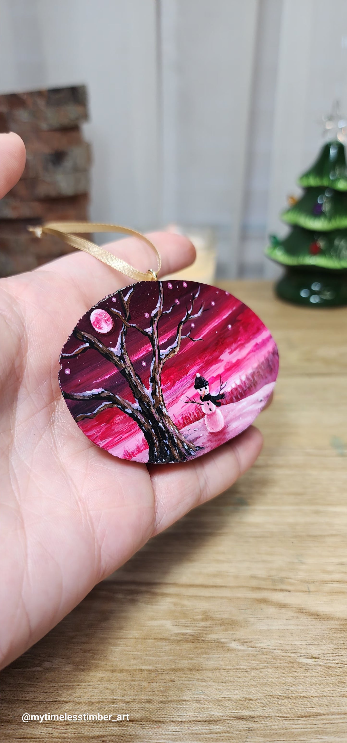 "Magenta Skies Over the Snowman"