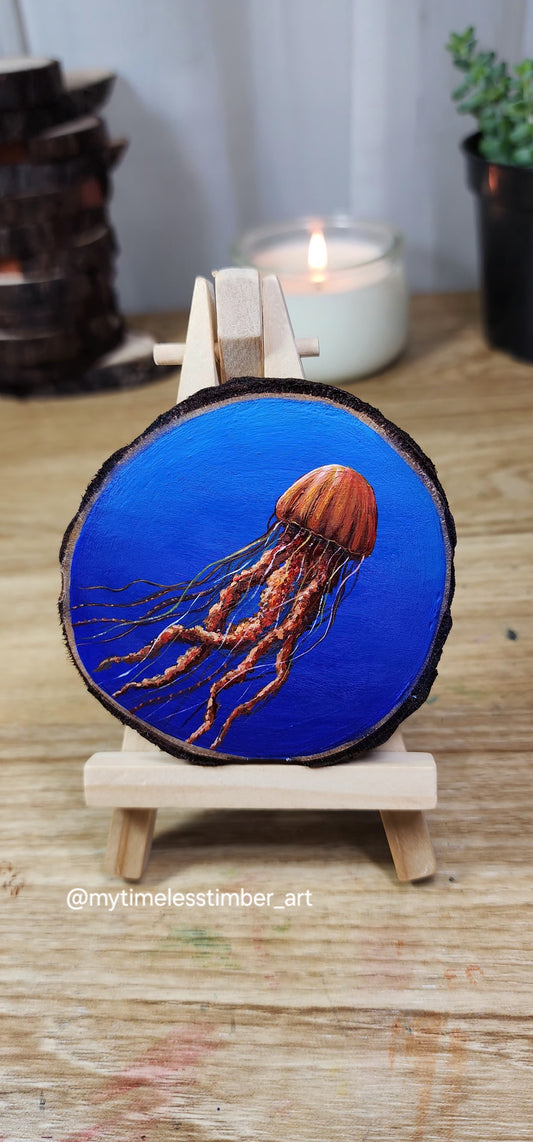 "Jellyfish Drifts Through Calm Seas"