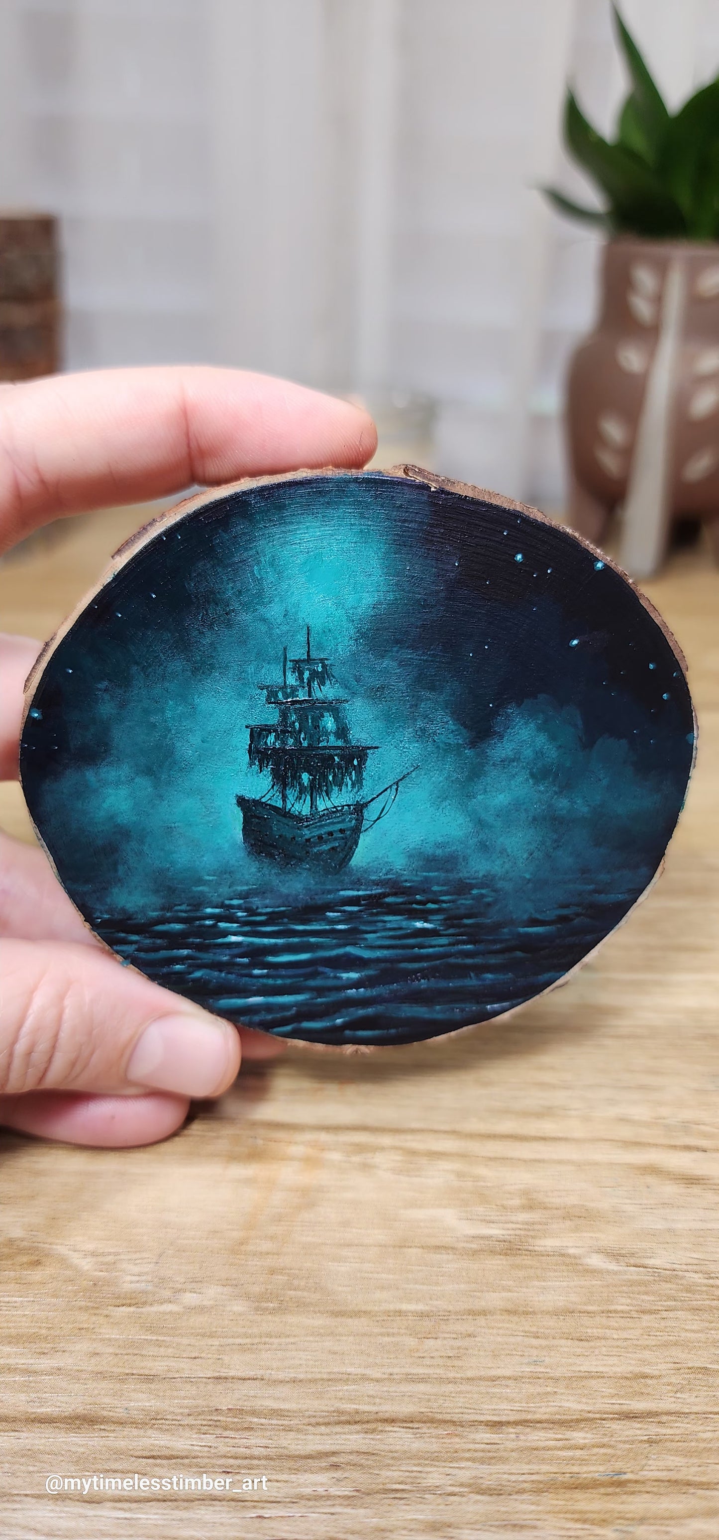 "Ghost Ship in the Misty Seas"