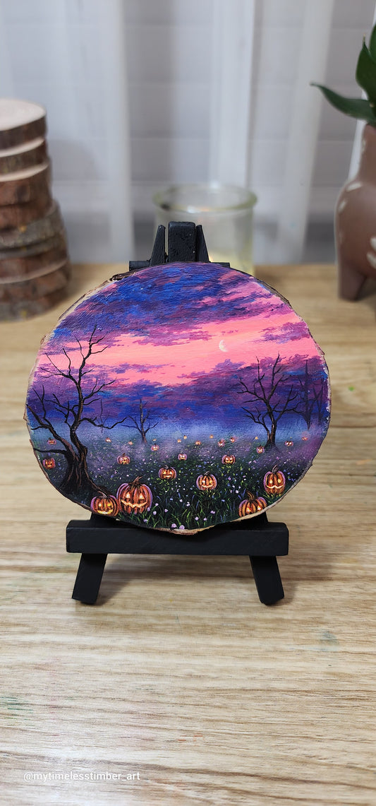 "Field of Jack-o-lanterns at Twilight"